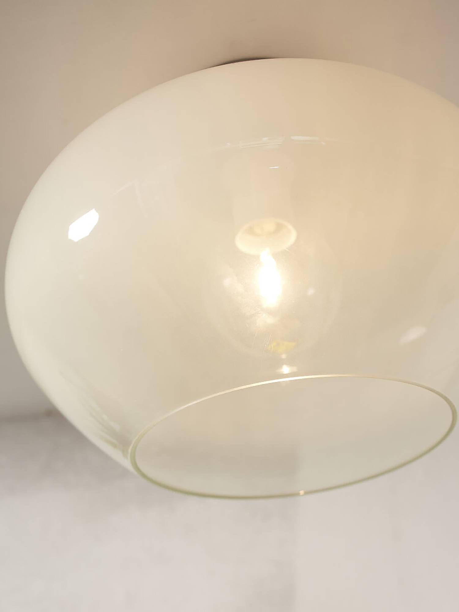 Ceiling Light Bologna 1-Light Frosted Glass White