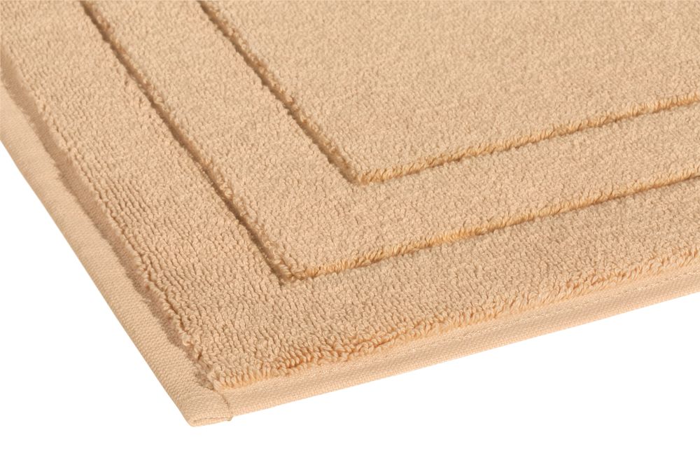 Badematte aus Baumwolle Beige Öko-Tex Standard 100