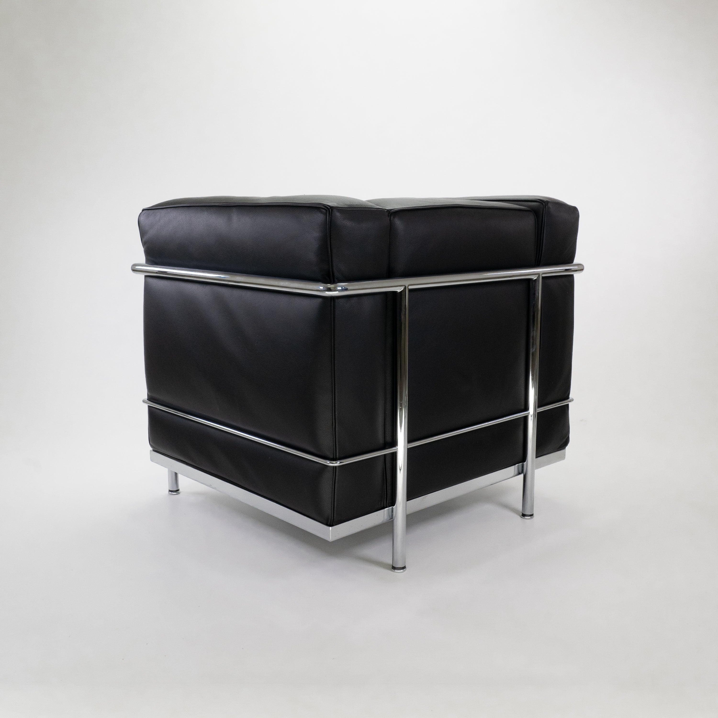 Le Corbusier LC2 Sessel Chrom Leder Schwarz