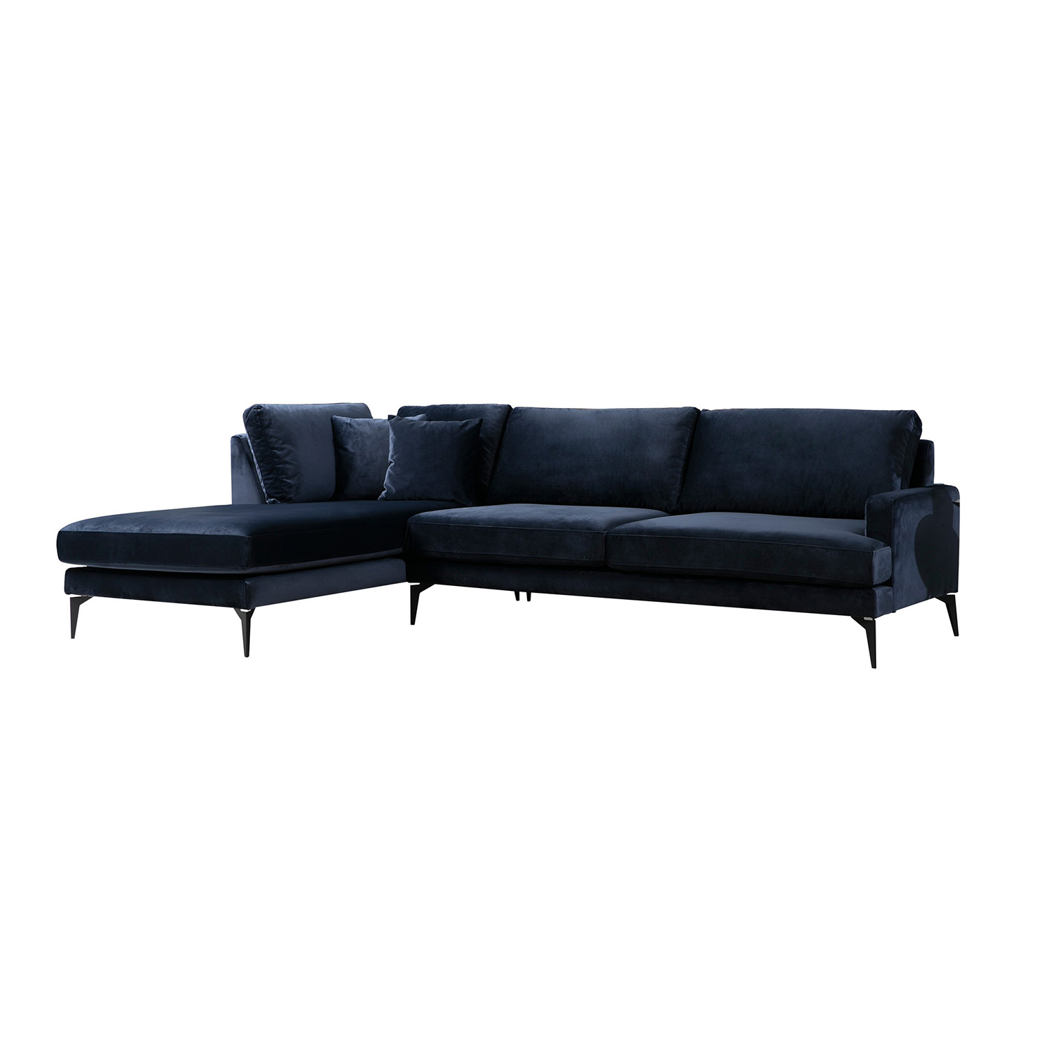 Papira Corner Sofa Left Navy Blue