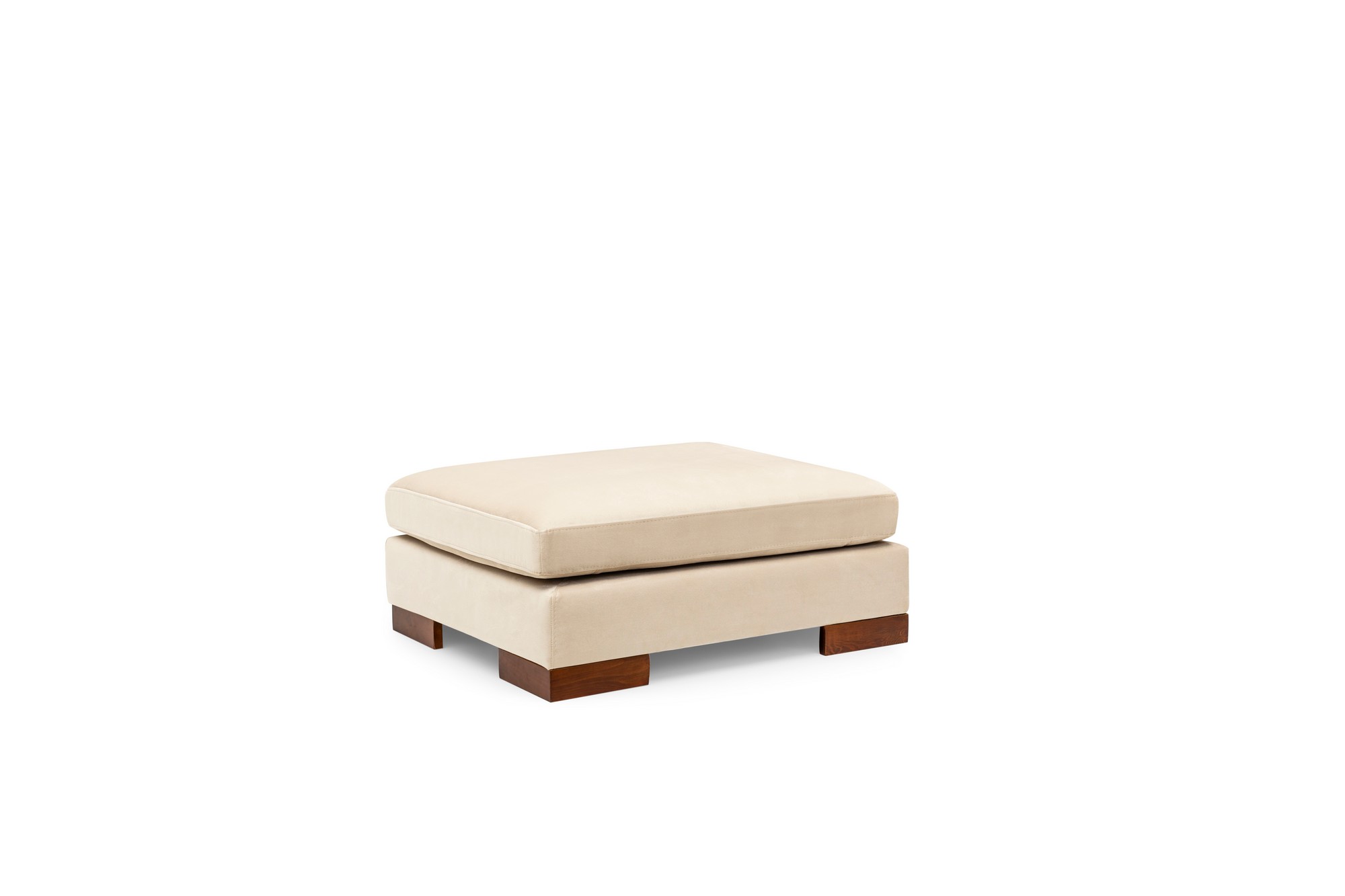 Tulip Divano angolare destro con pouf beige