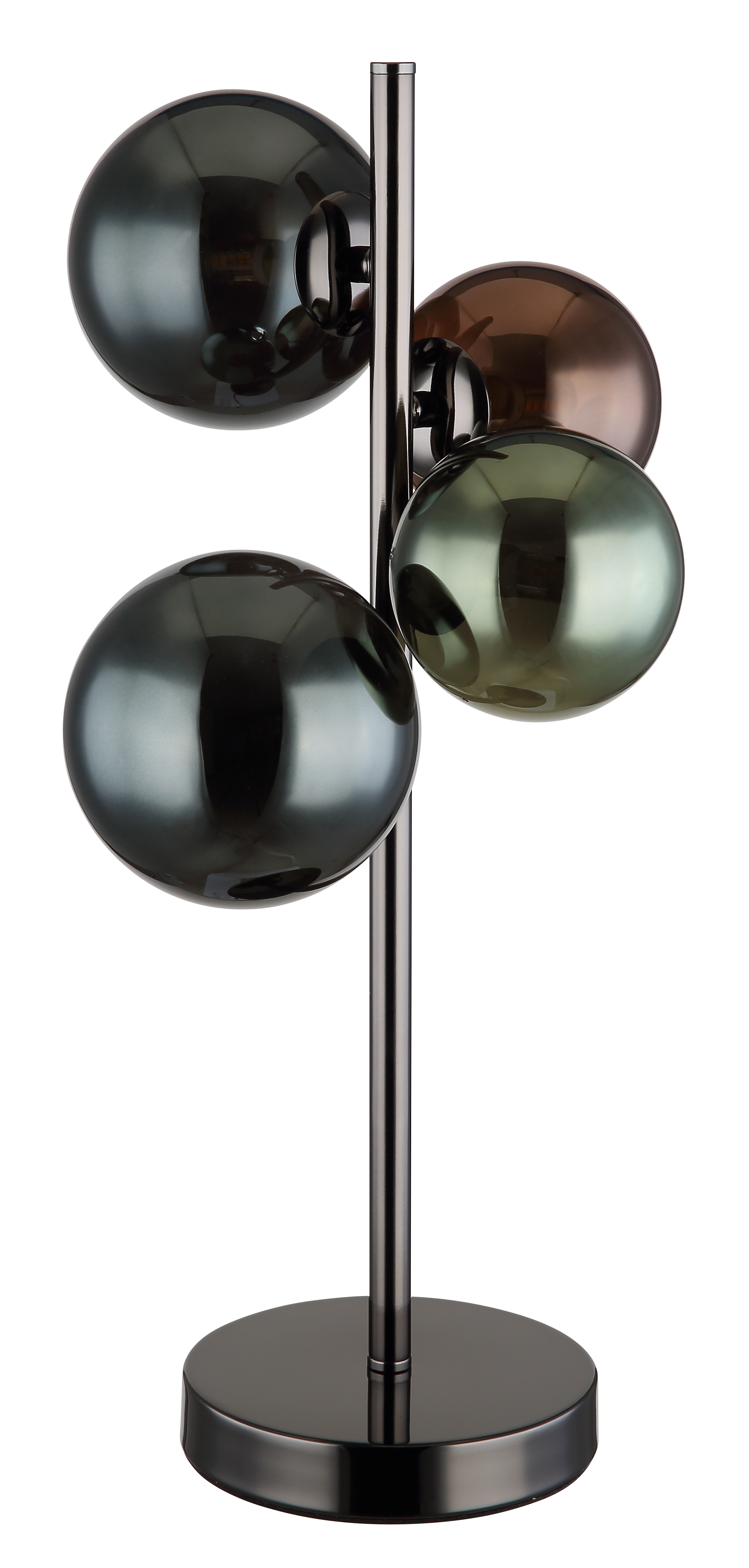 LED Tischleuchte Riha TypB 4-Flammig Farbglas Eisen 