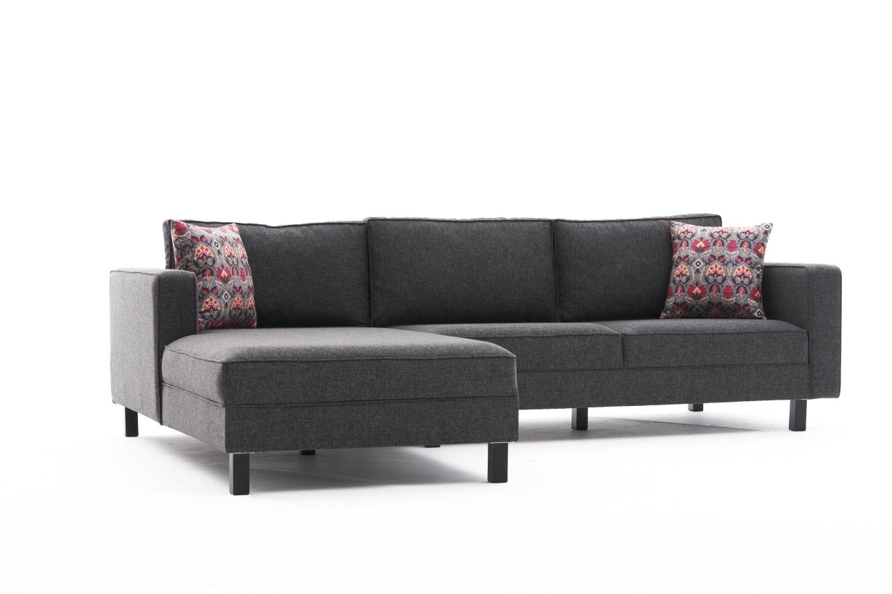 Kale Sofa Chaise Lounge Left Anthracite