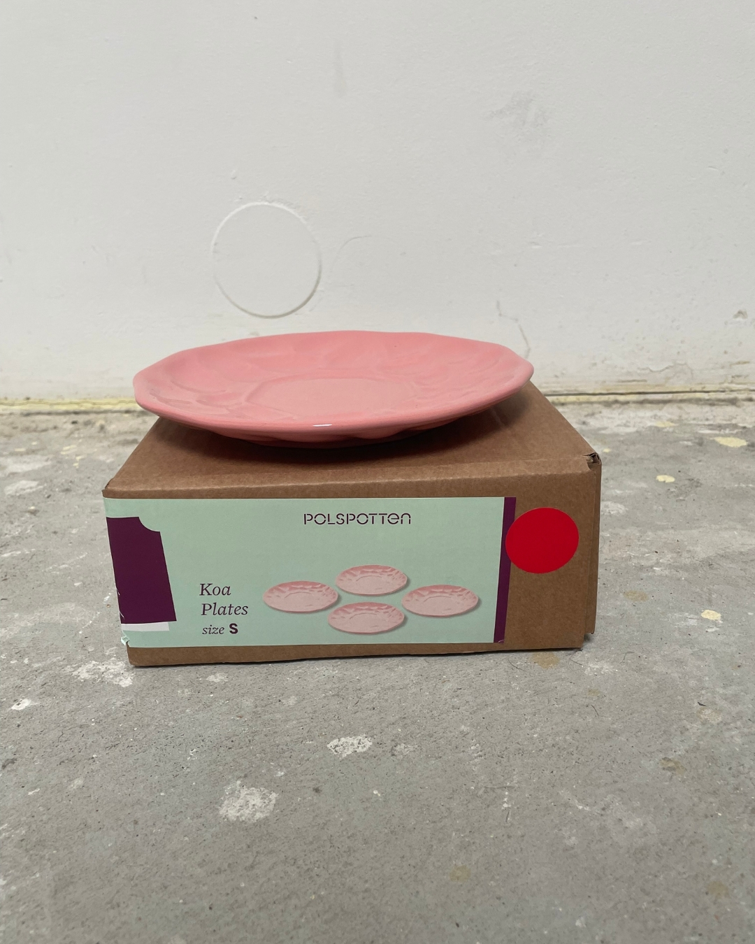 4x Koa Plate Set Ceramic Pink