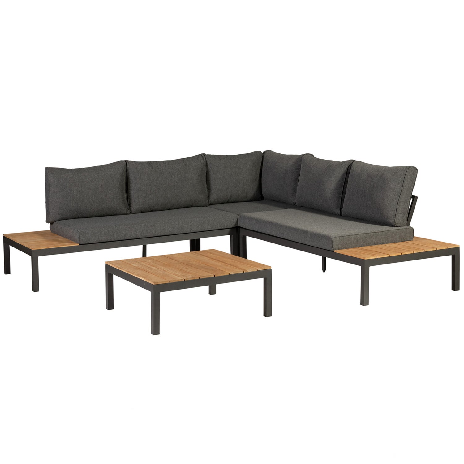 La Vida Lounge Set Teakholz Anthrazit