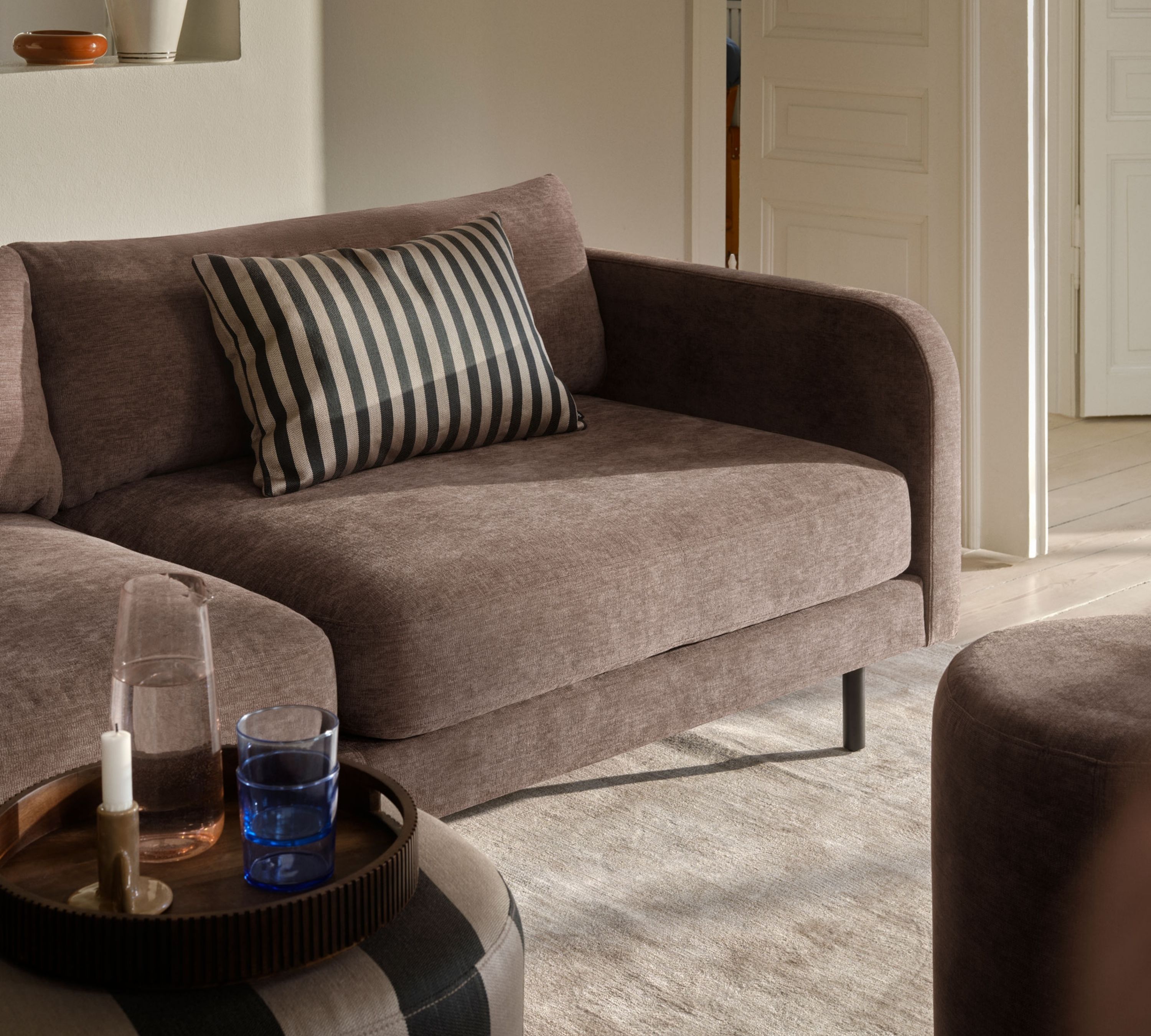 Julia Sofa 3-Sitzer Aulla Cacao