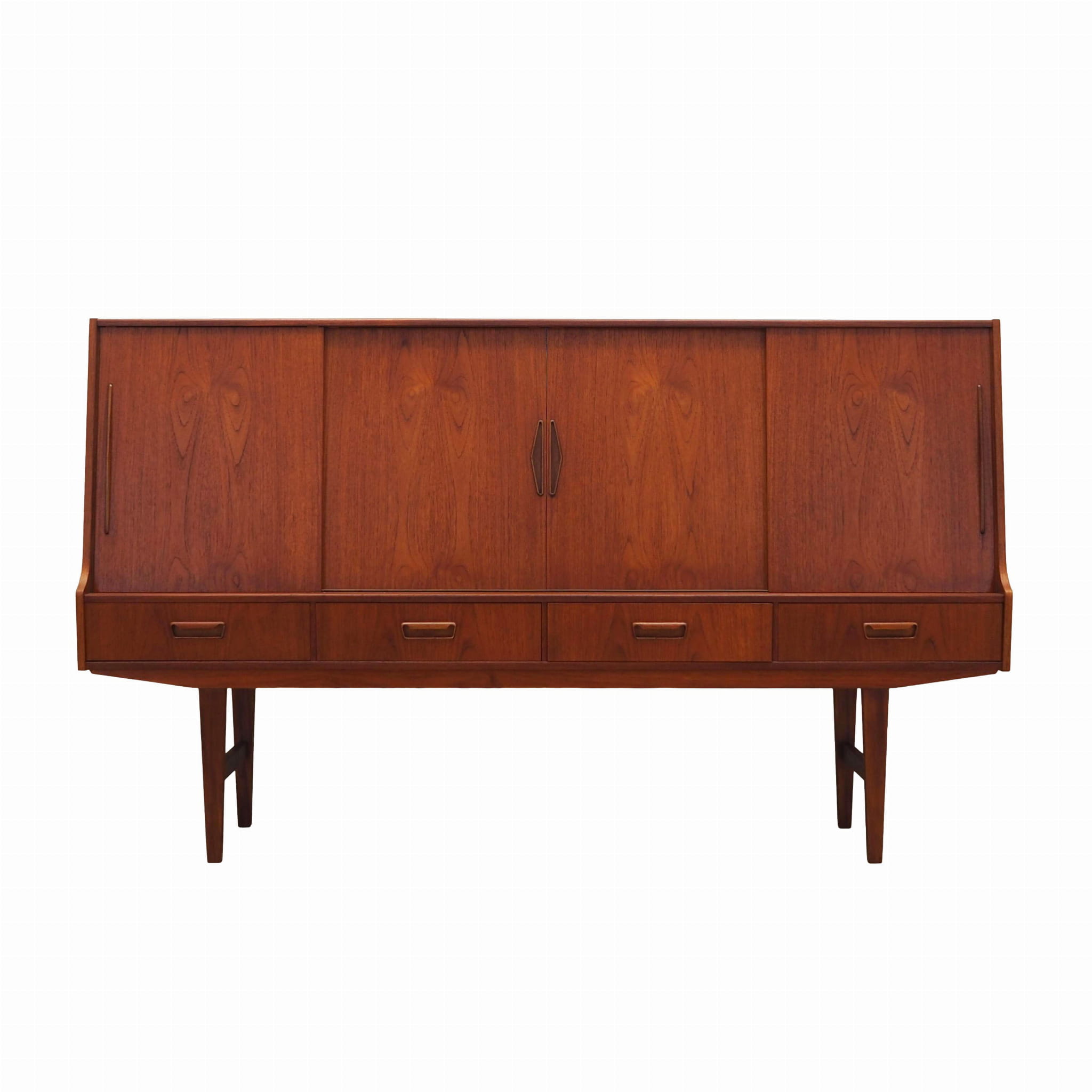 Highboard Teakholz Braun 1960er Jahre