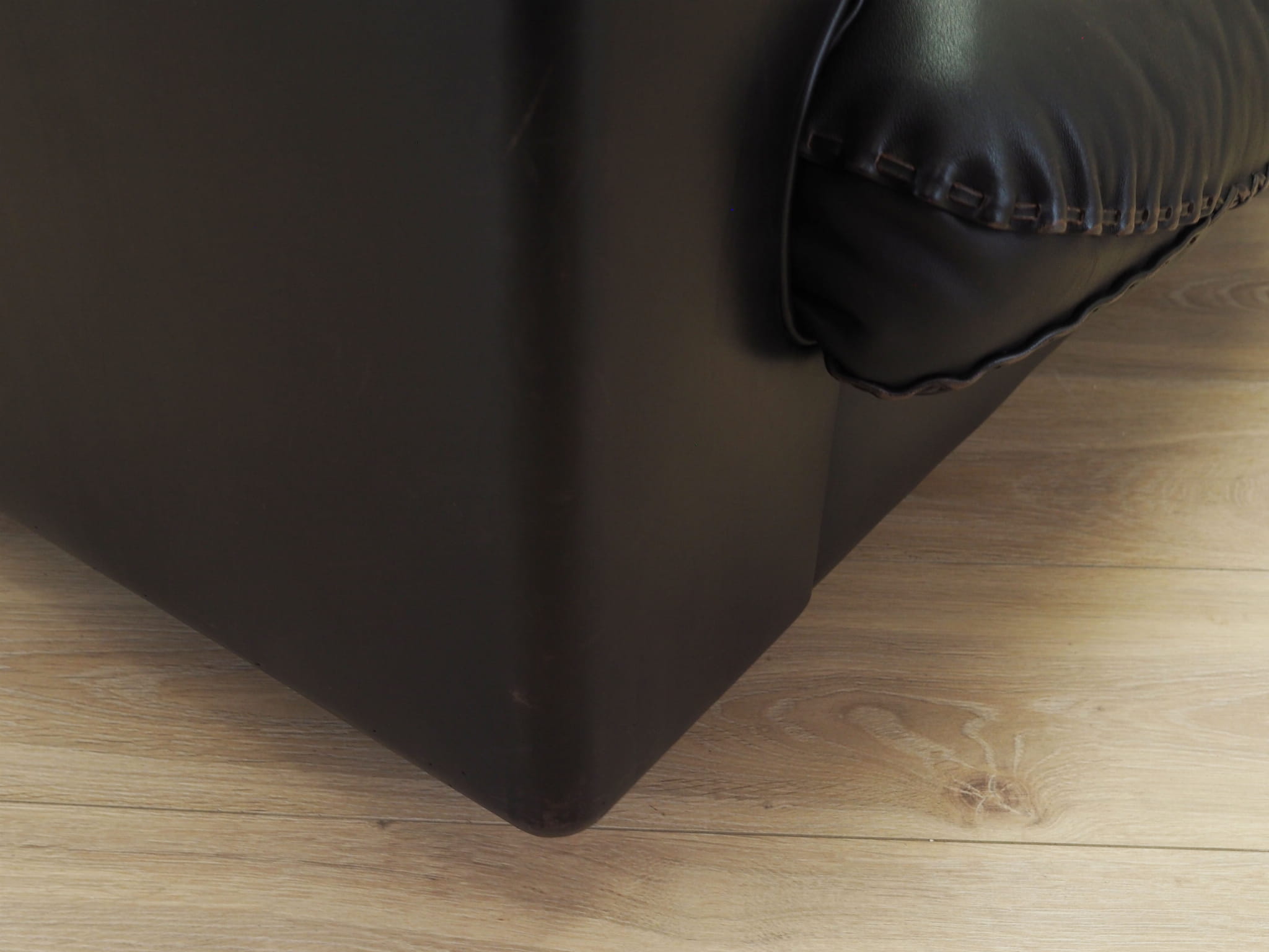 2-Sitzer Sofa Leder Dunkelbraun 1970er Jahre