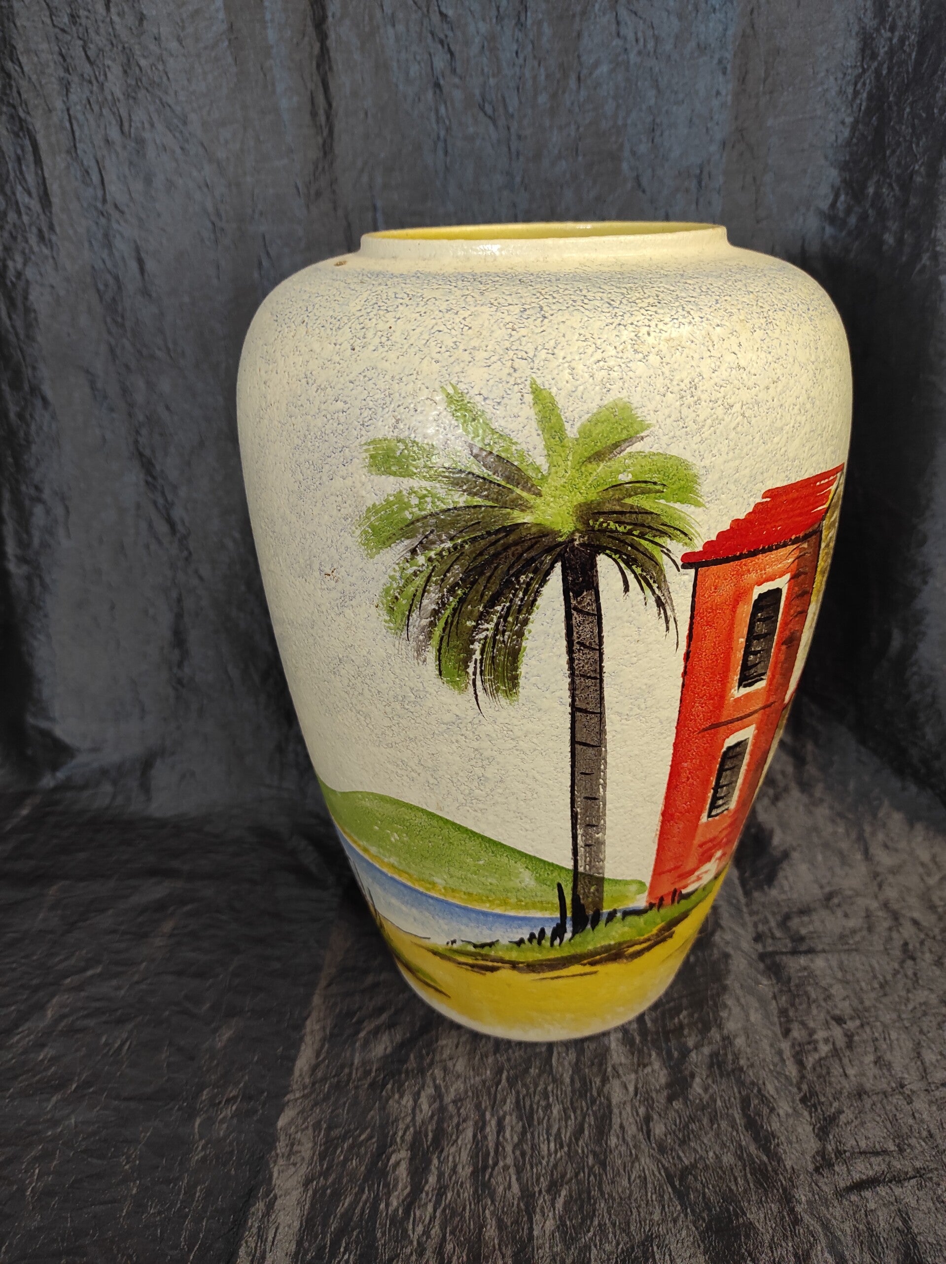 Vintage Vase Keramik Mehrfarbig