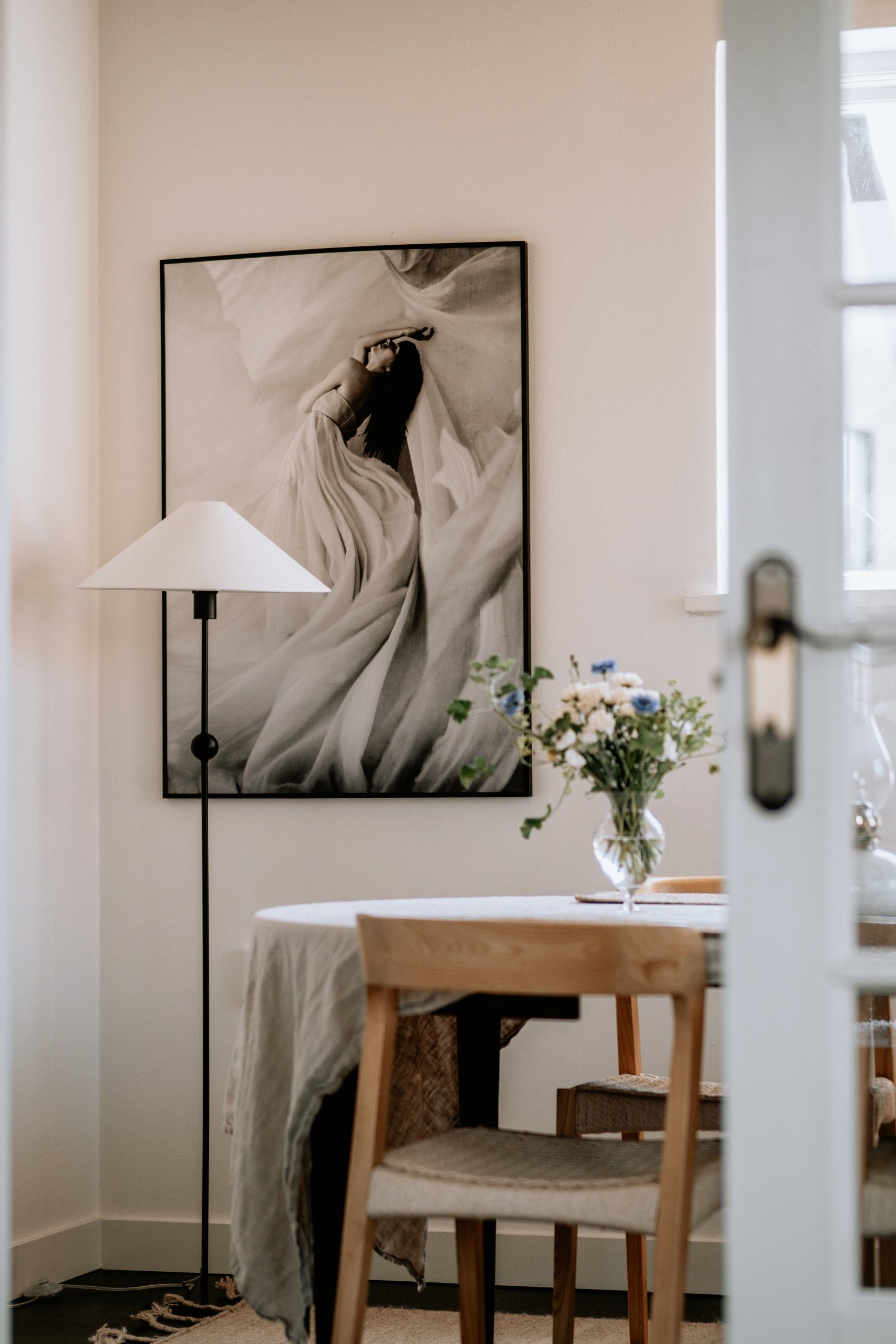 Olivia Lampenschirm Leinen Weiß Ø 45cm