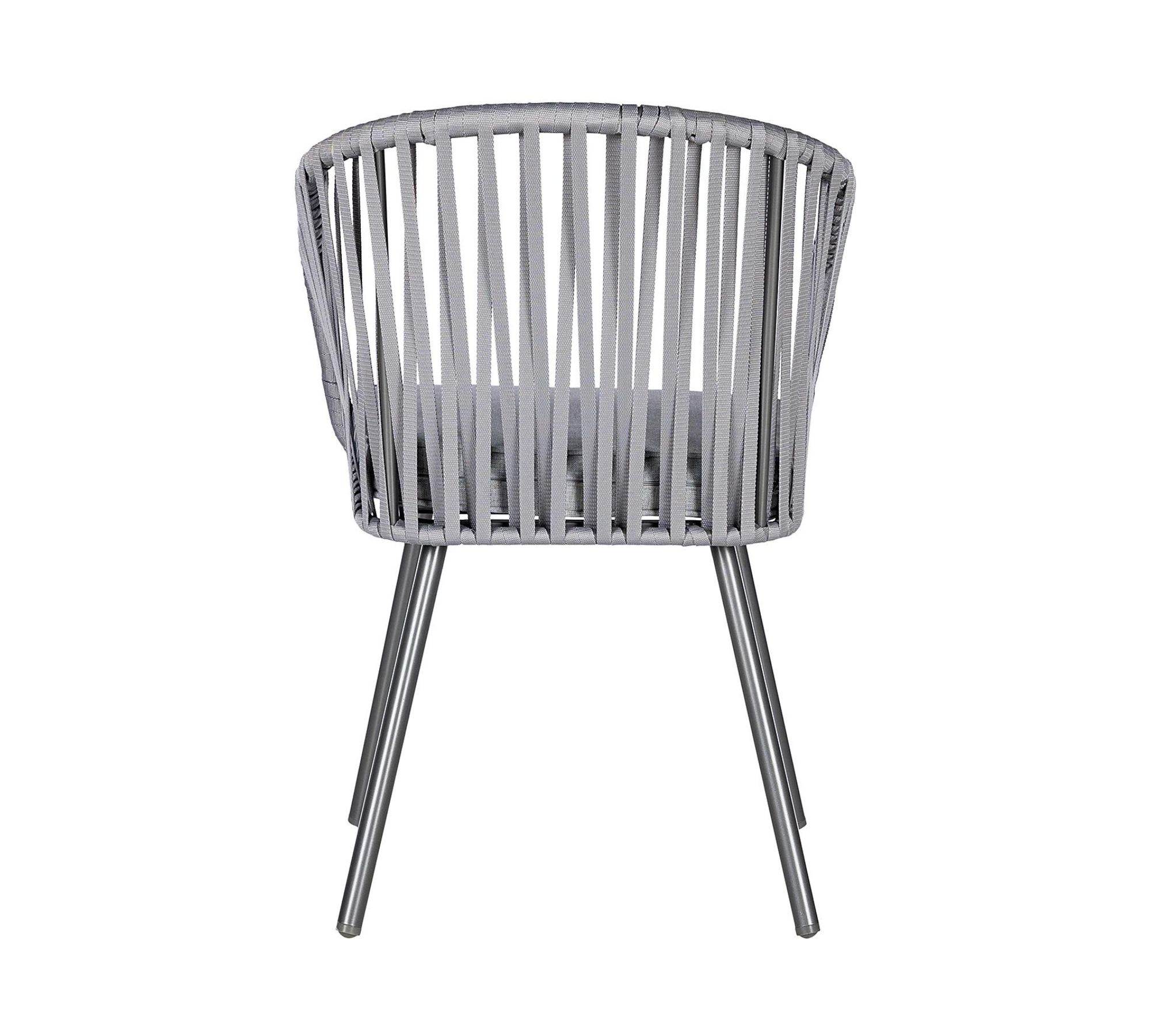 2x Gartenstuhl Textil Metall Grau