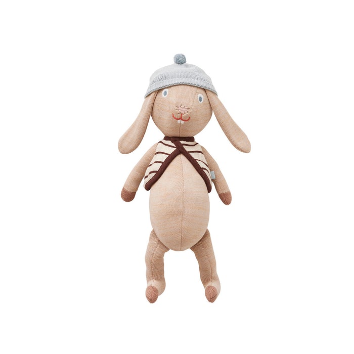 Jojo Kuscheltier Hase Baumwolle Creme