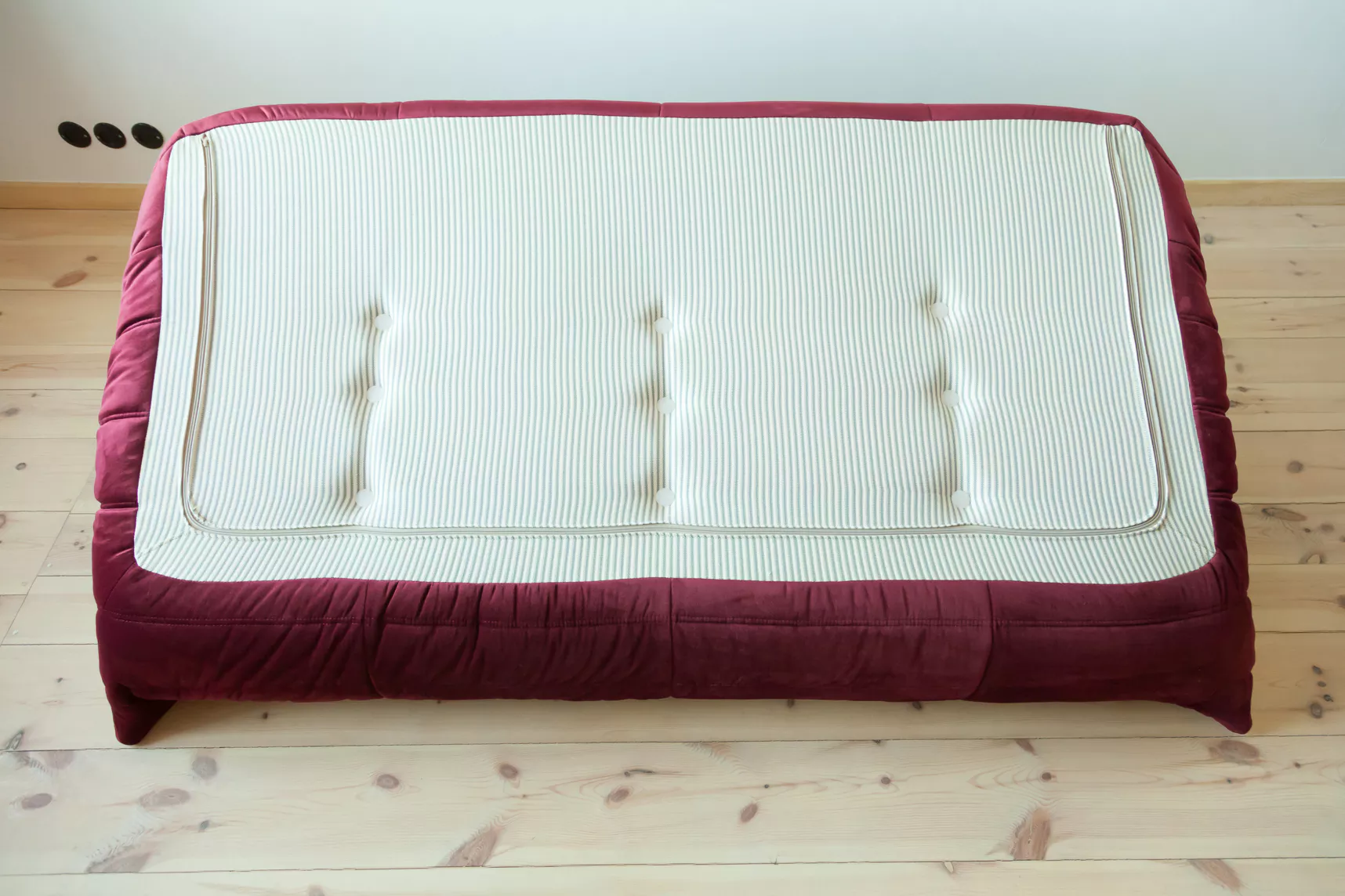 Togo Lounge Set 4 pezzi Velluto Rosso Borgogna