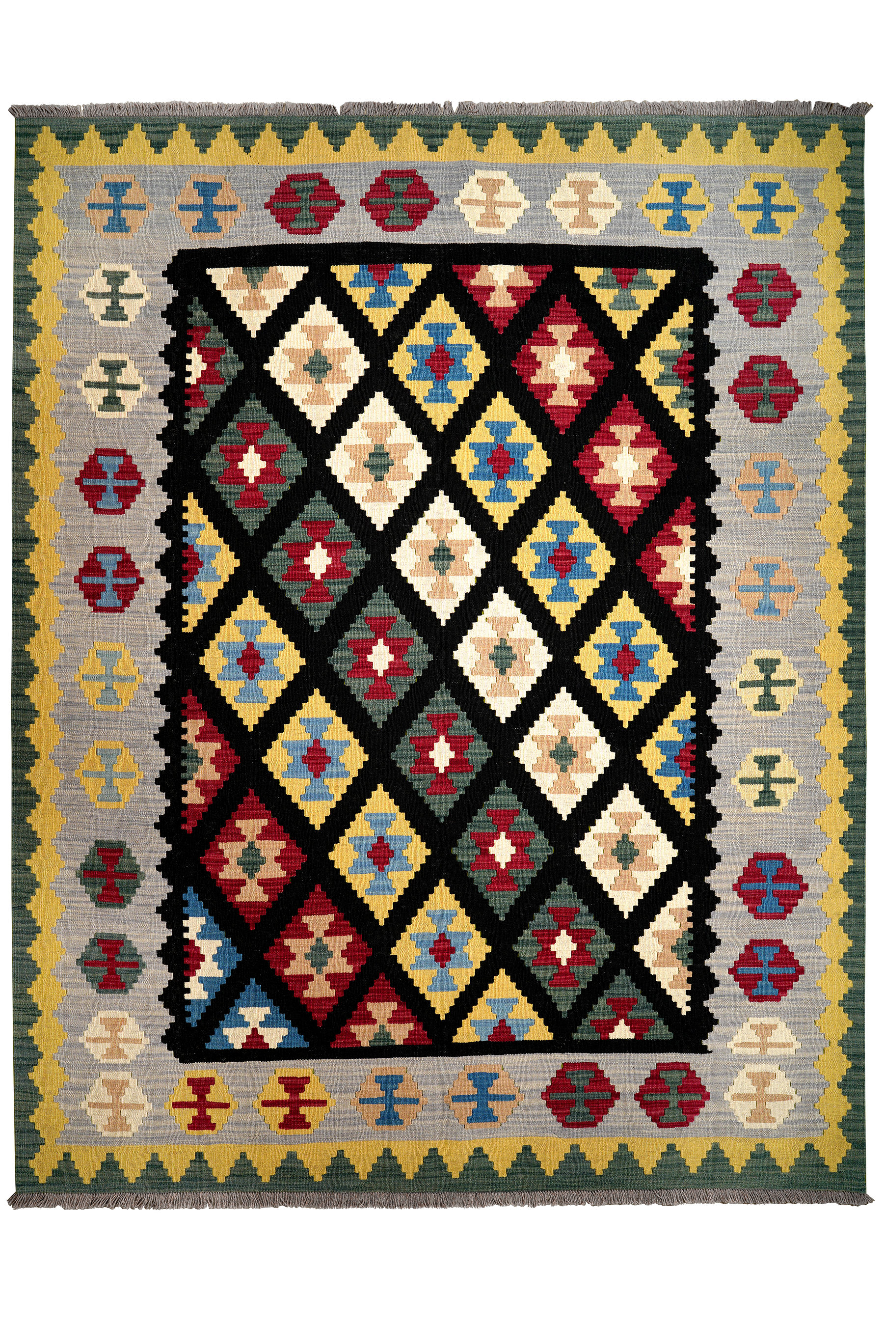 Kelim Gashgai Wool Multicolored