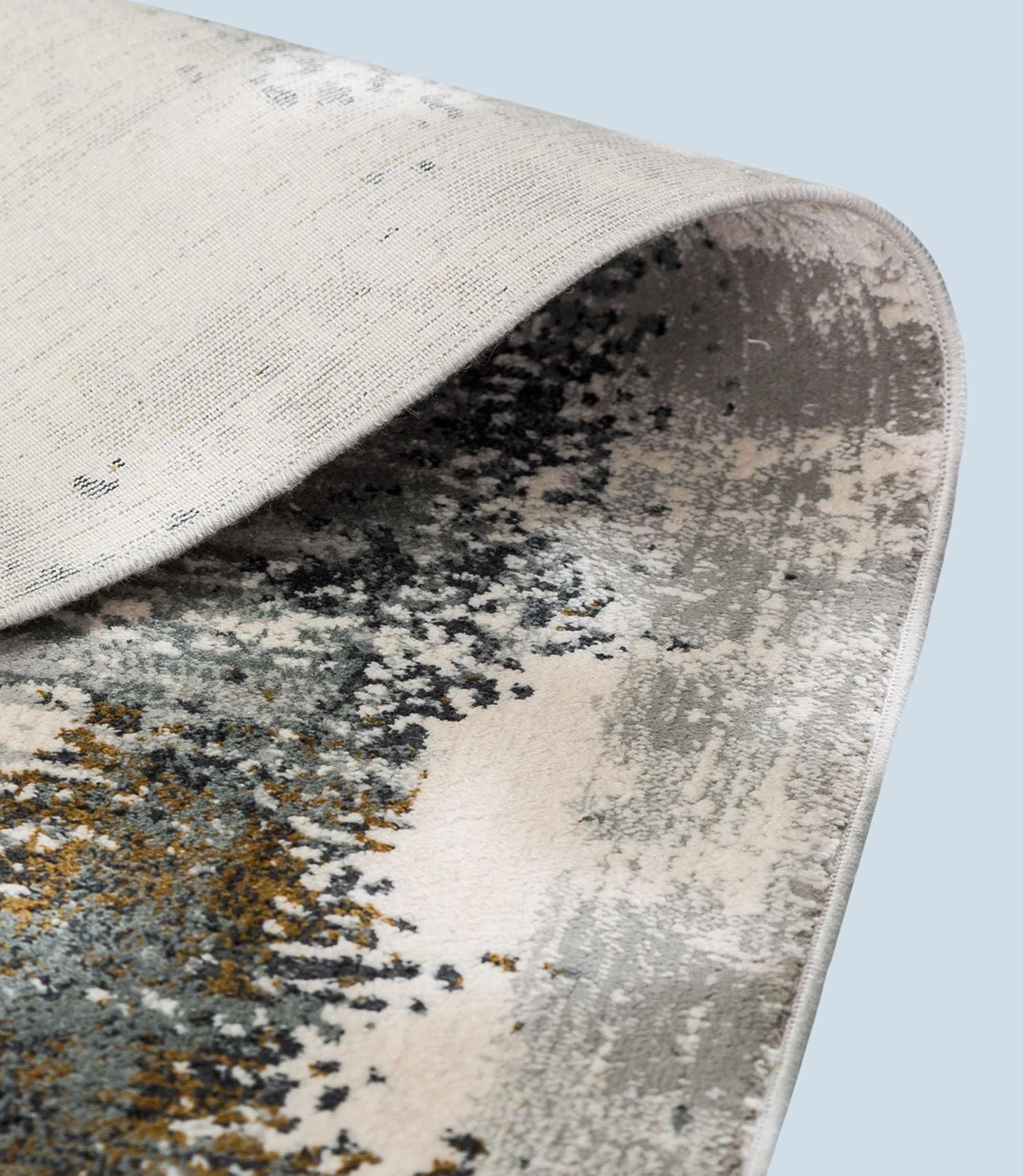 Kurzflorteppich abstraktes Muster Creme Kupfer 160x230cm