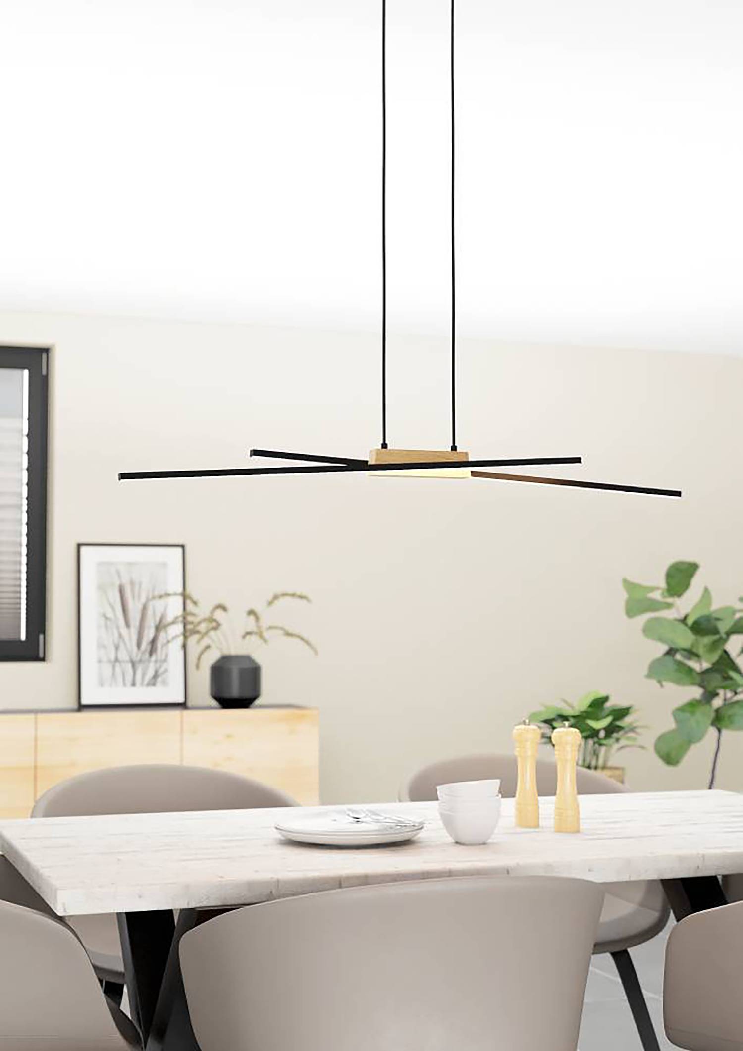Panagria Pendelleuchte Stahl Polycarbonat 2-flammig