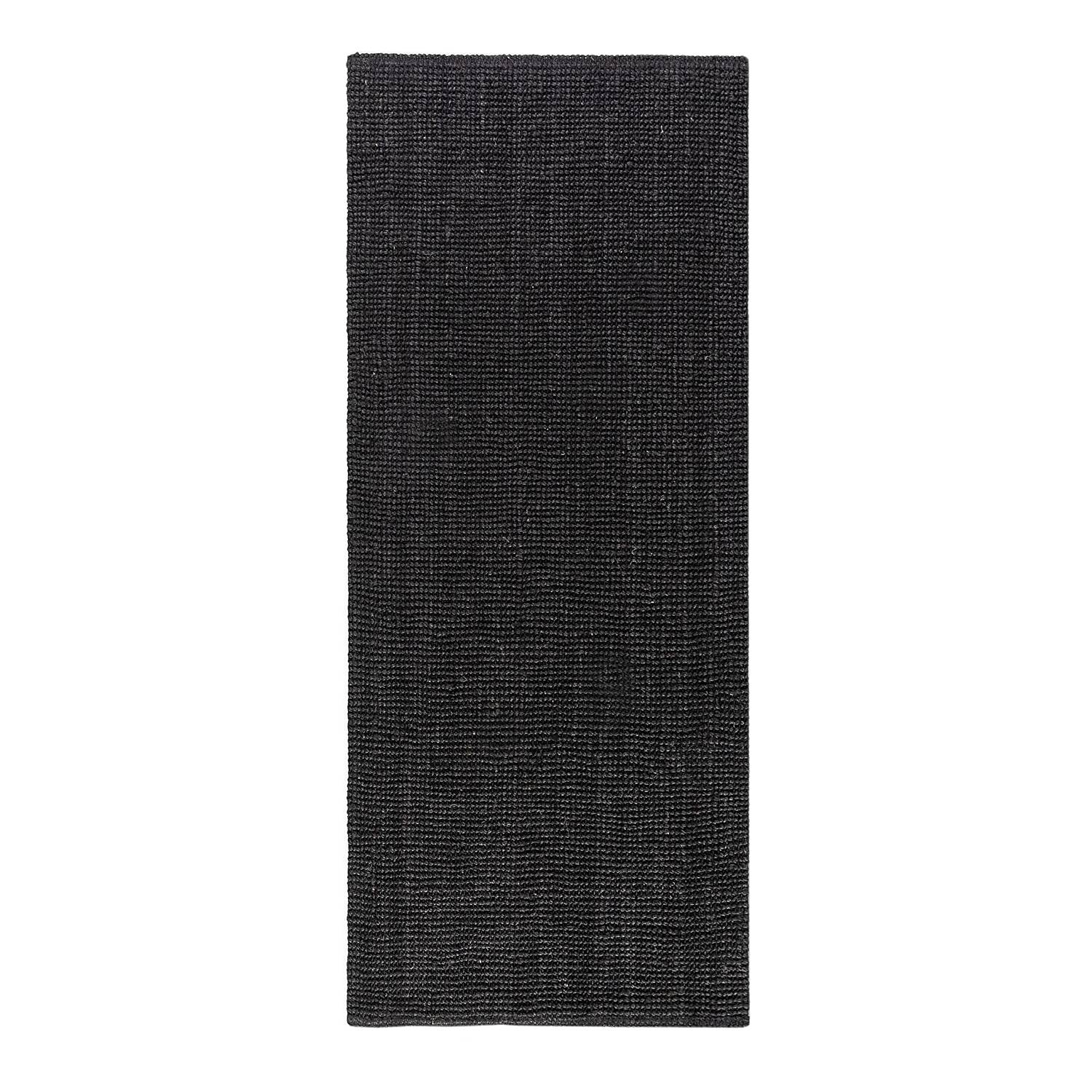 Jaipur Läufer Jute Schwarz 80 x 200 cm
