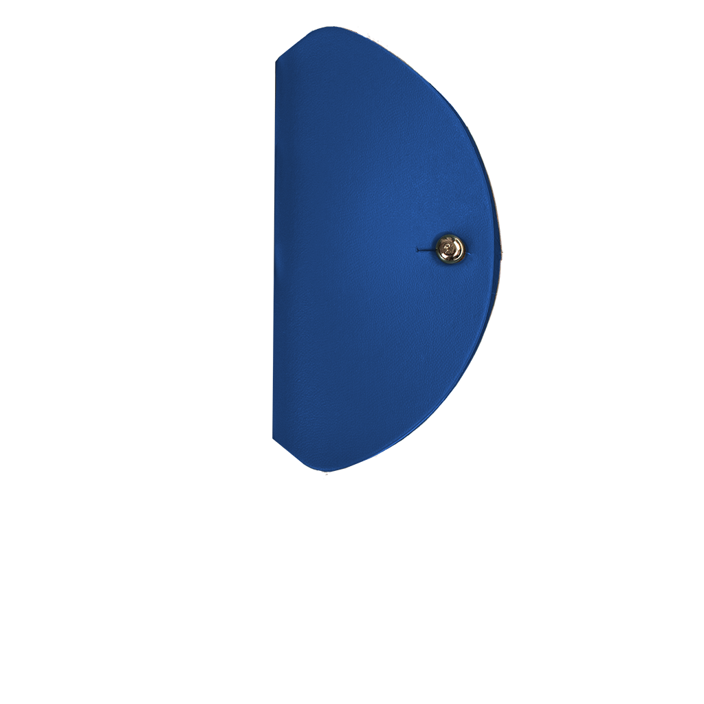 Custodia per cuffie 100% pelle riciclata blu mare