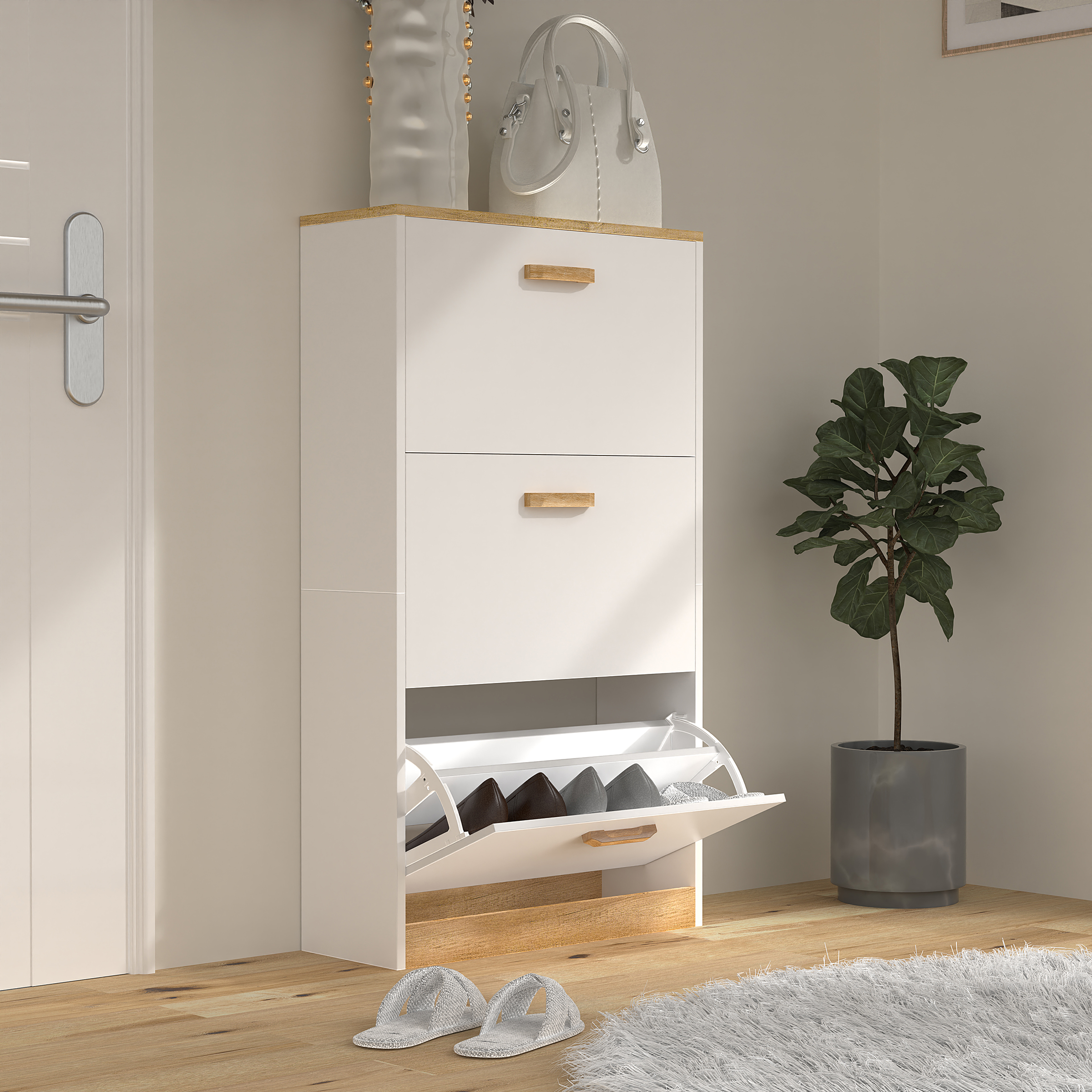 Shoe Cabinet Halom White