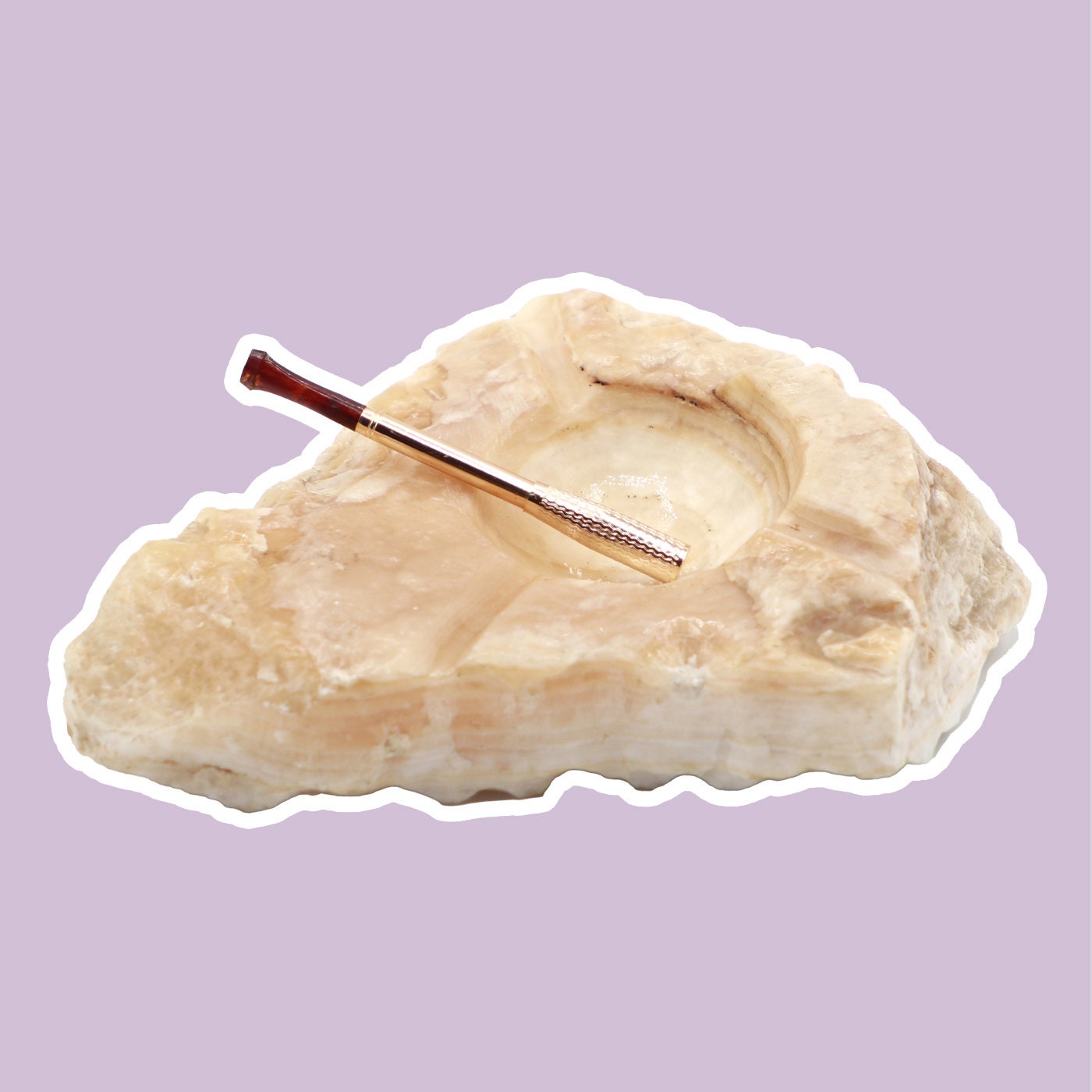 Vintage Aschenbecher Marmor Alabaster