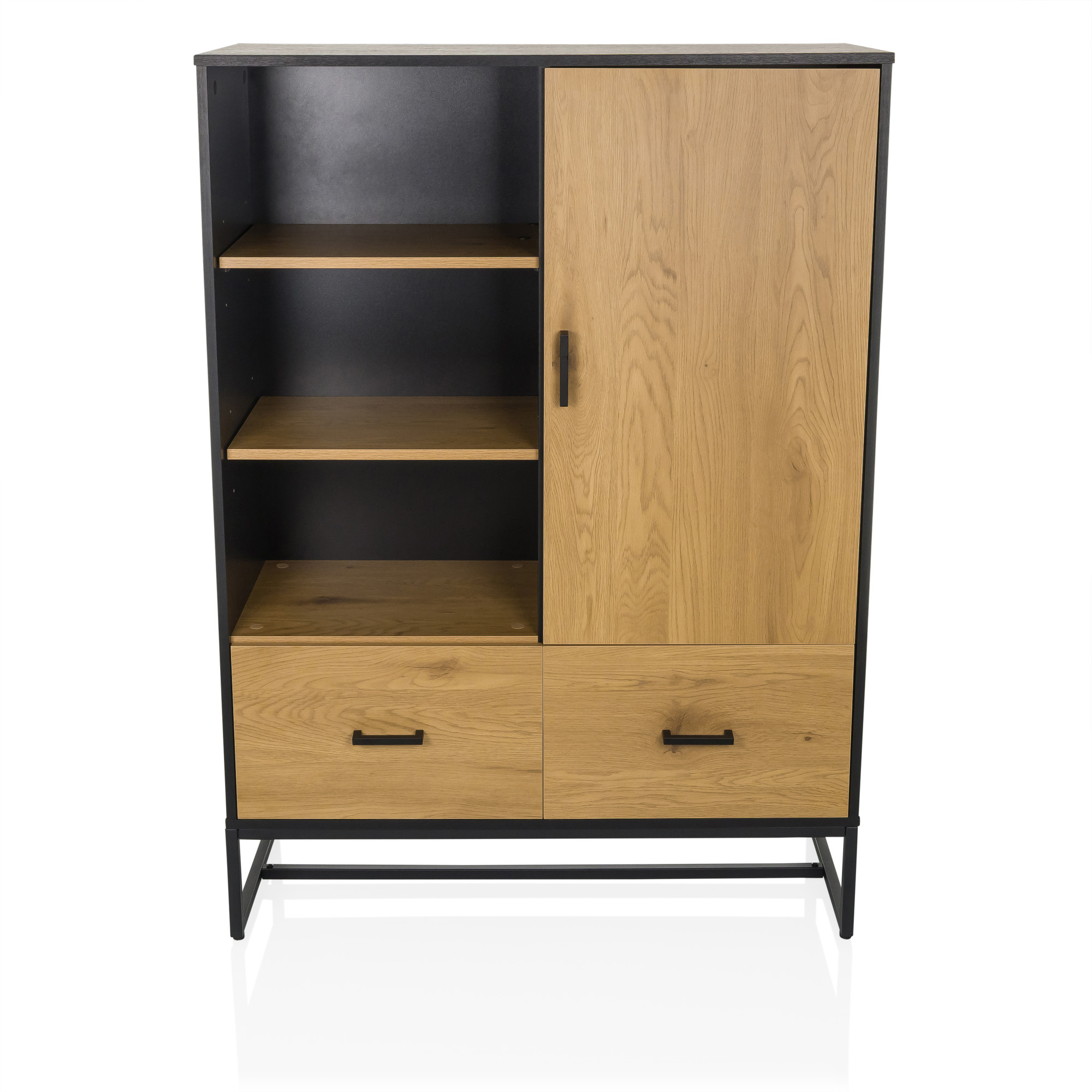 Amio H Schrank Holz Schwarz