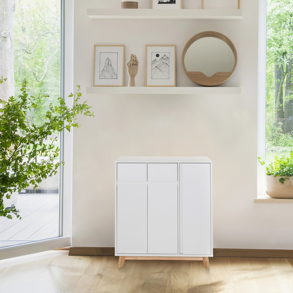 ESTHA Highboard Wood White
