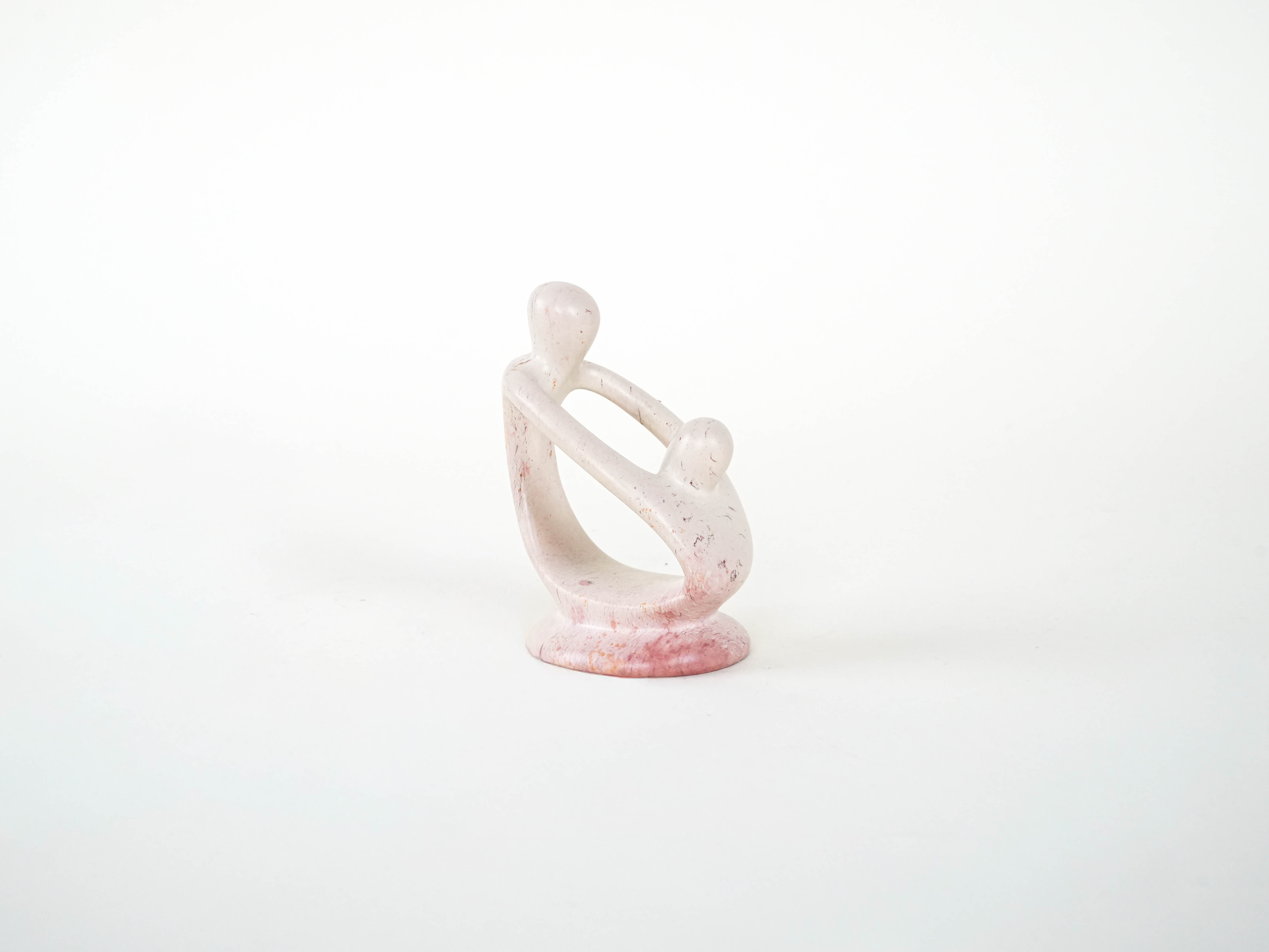 Abstrakte Skulptur Creme 1980er Jahre