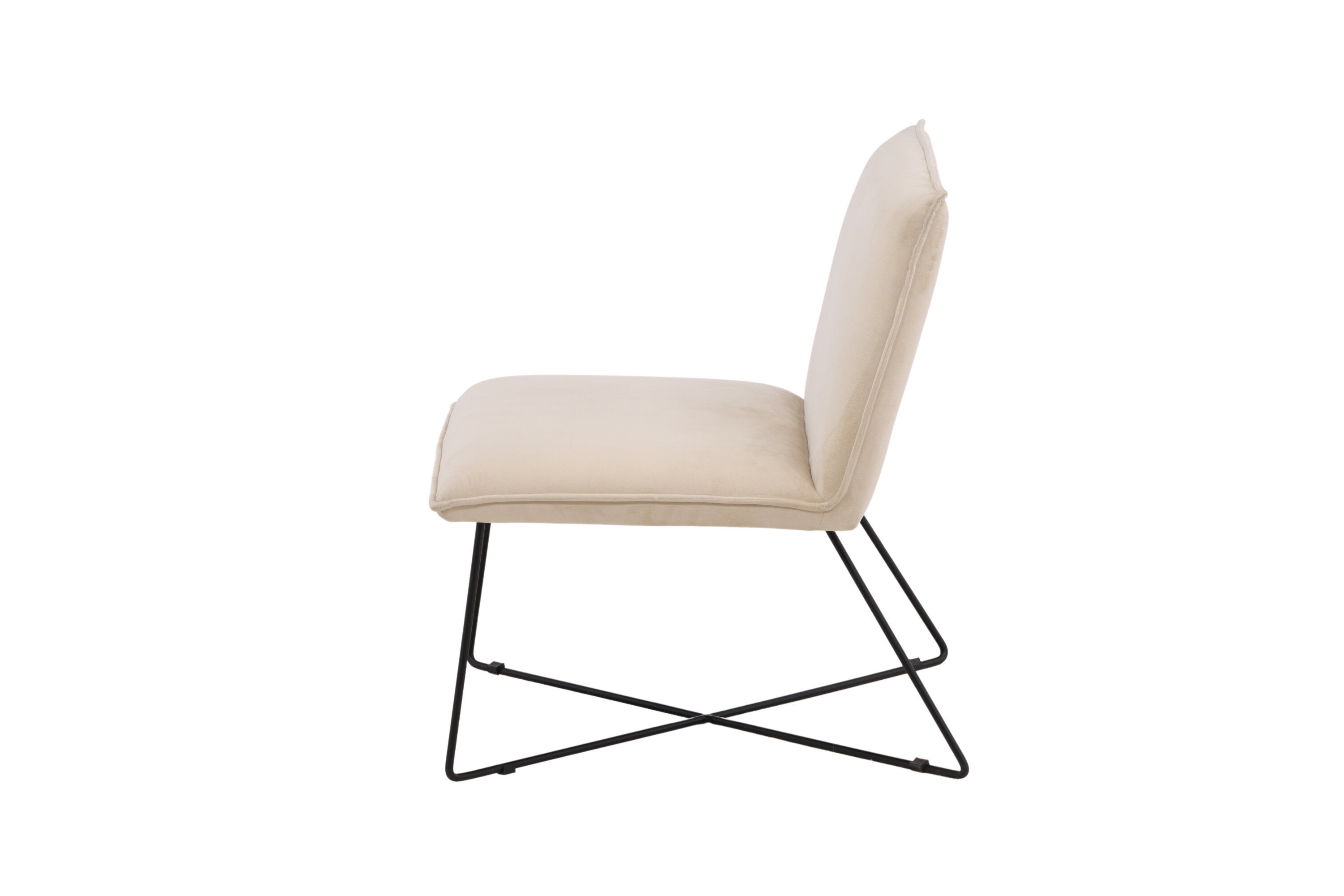X-Lounge Sessel Samt Beige