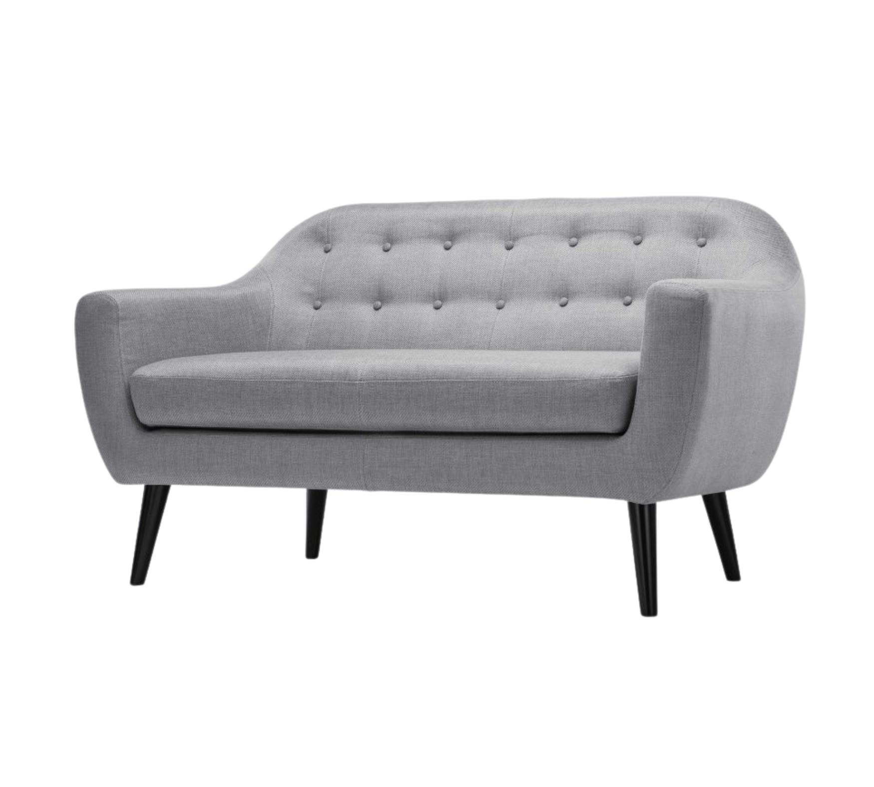 Ritchie Sofa 2-Sitzer Textil Holz Pearl Grey