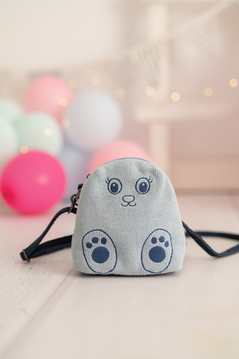 Hase Tasche Baumwolle Blau