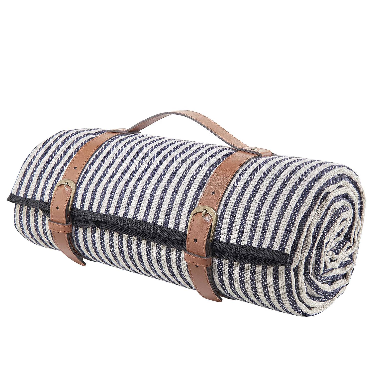 Picnic blanket WANDERLUST stripes polyacrylic blue