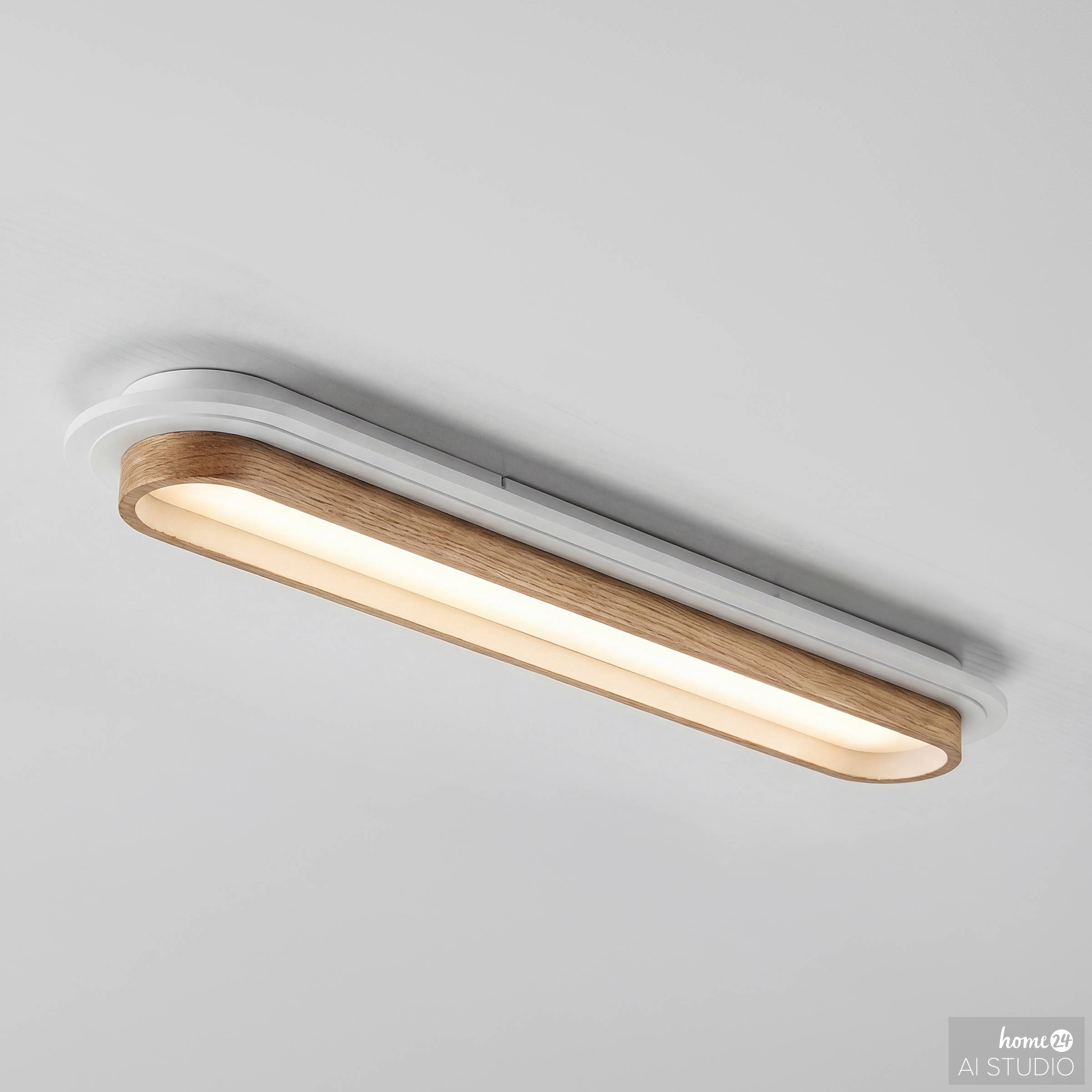 Ceiling Light Enari 1-Light Acrylic Glass Solid Pine