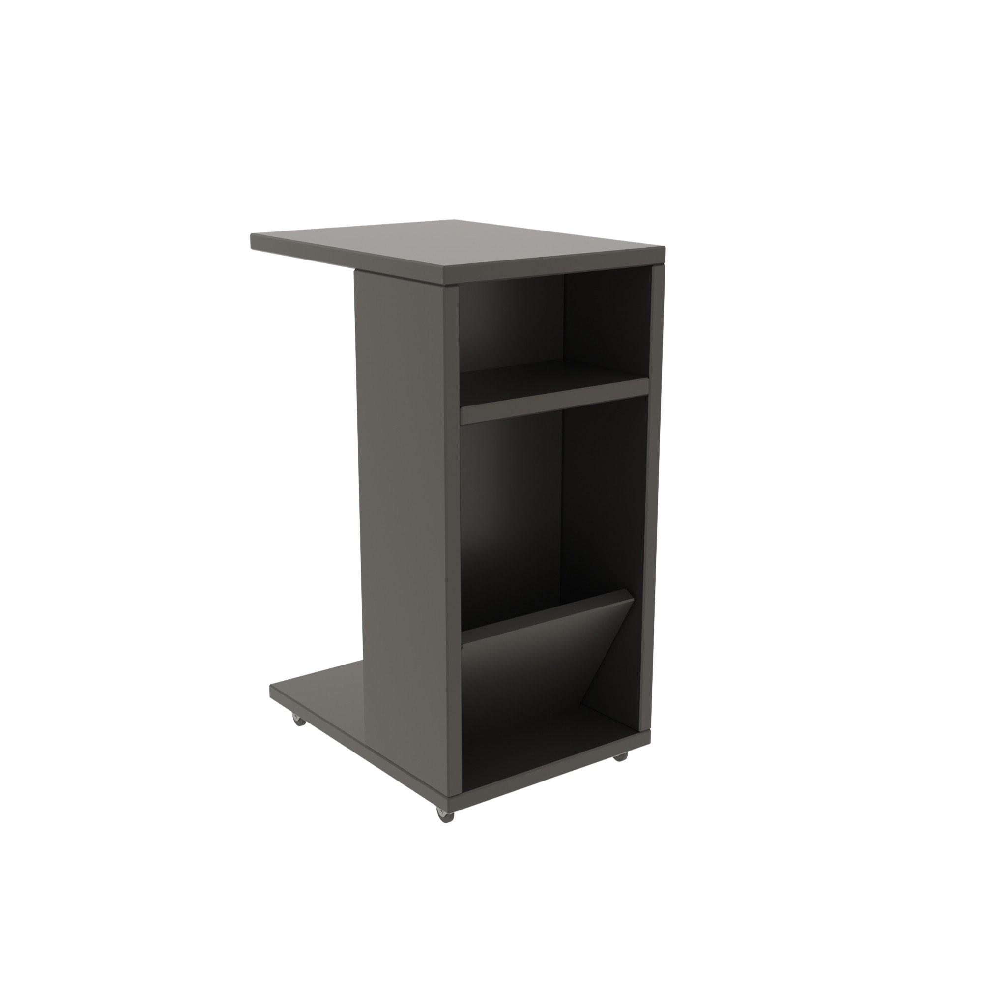 Filinta Side Table Wood Veneer Anthracite