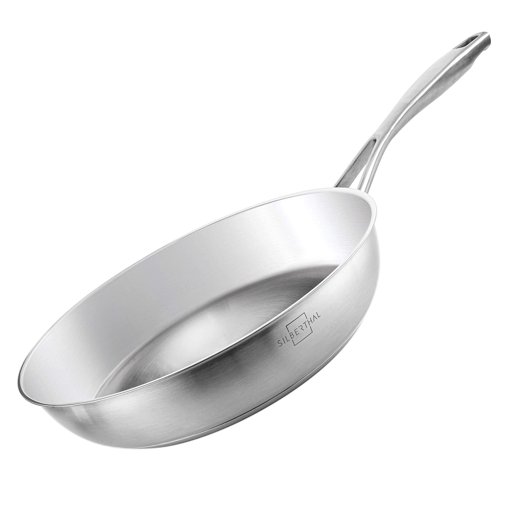 Pfanne Unbeschichtet Edelstahl Silber Ø 28 cm