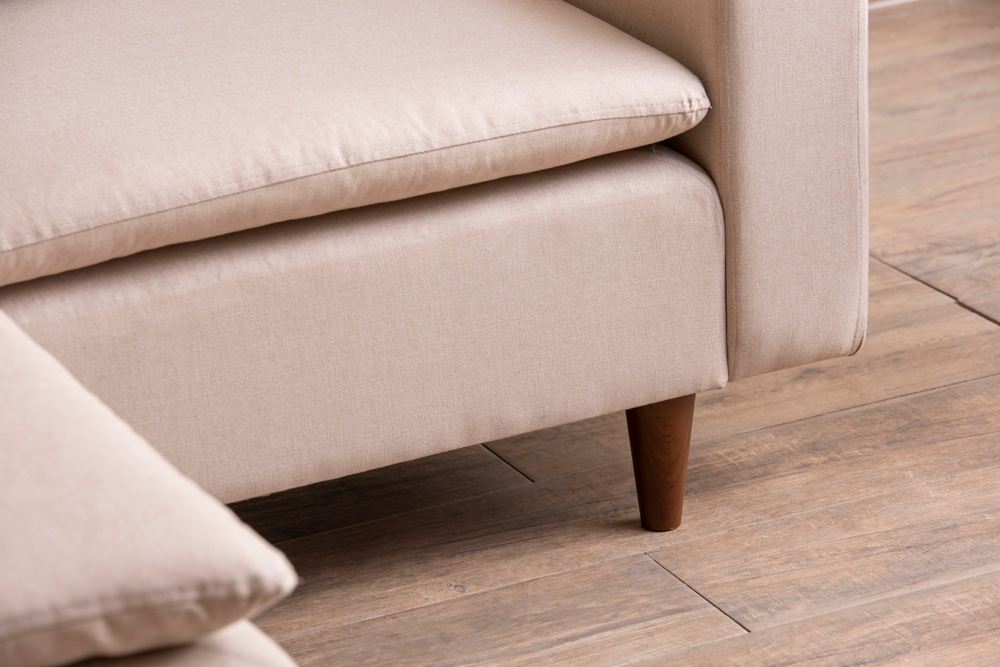 Lungo Mini Ecksofa Creme