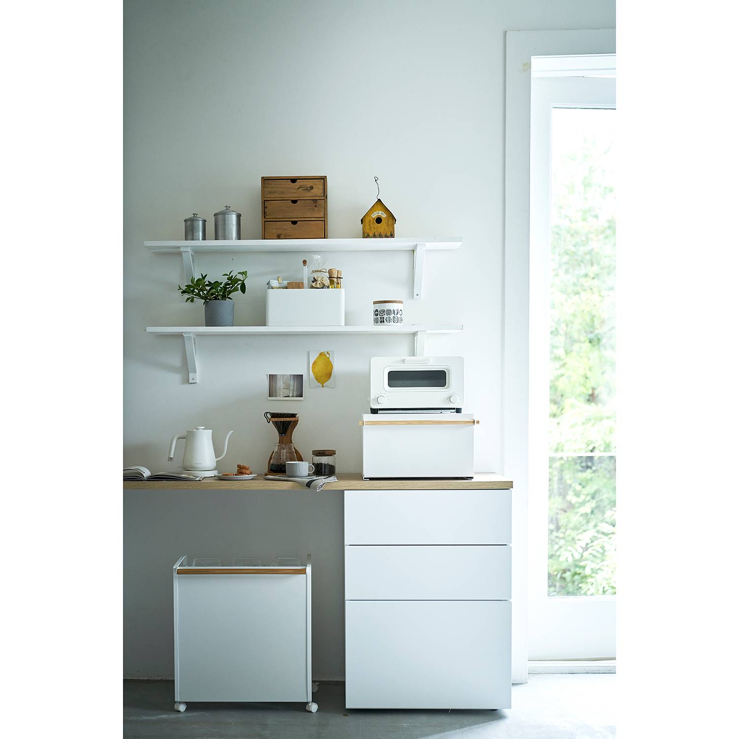 Brotkasten Tosca Stahl / Esche Weiß