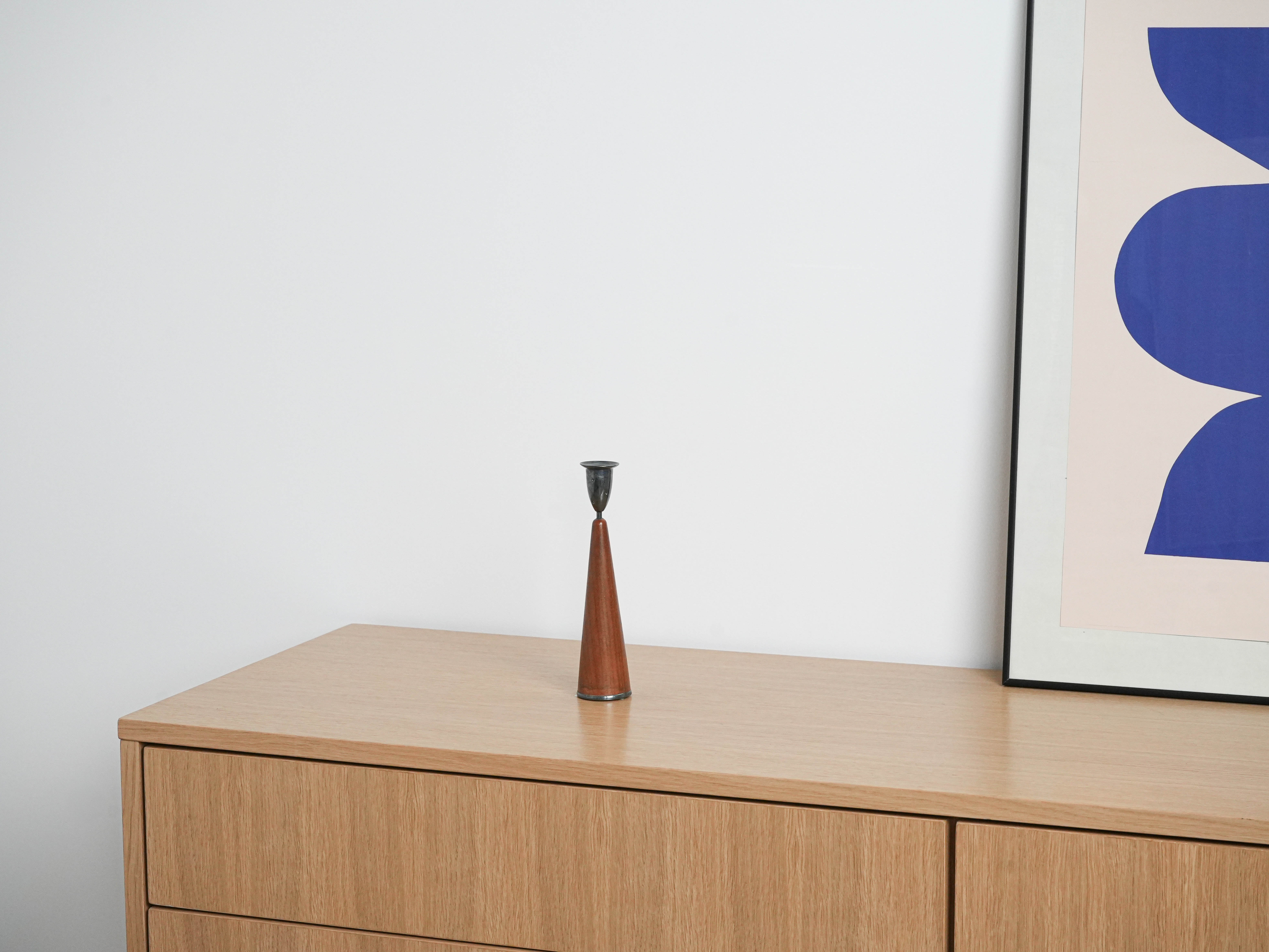 Teak Candlestick 1960s