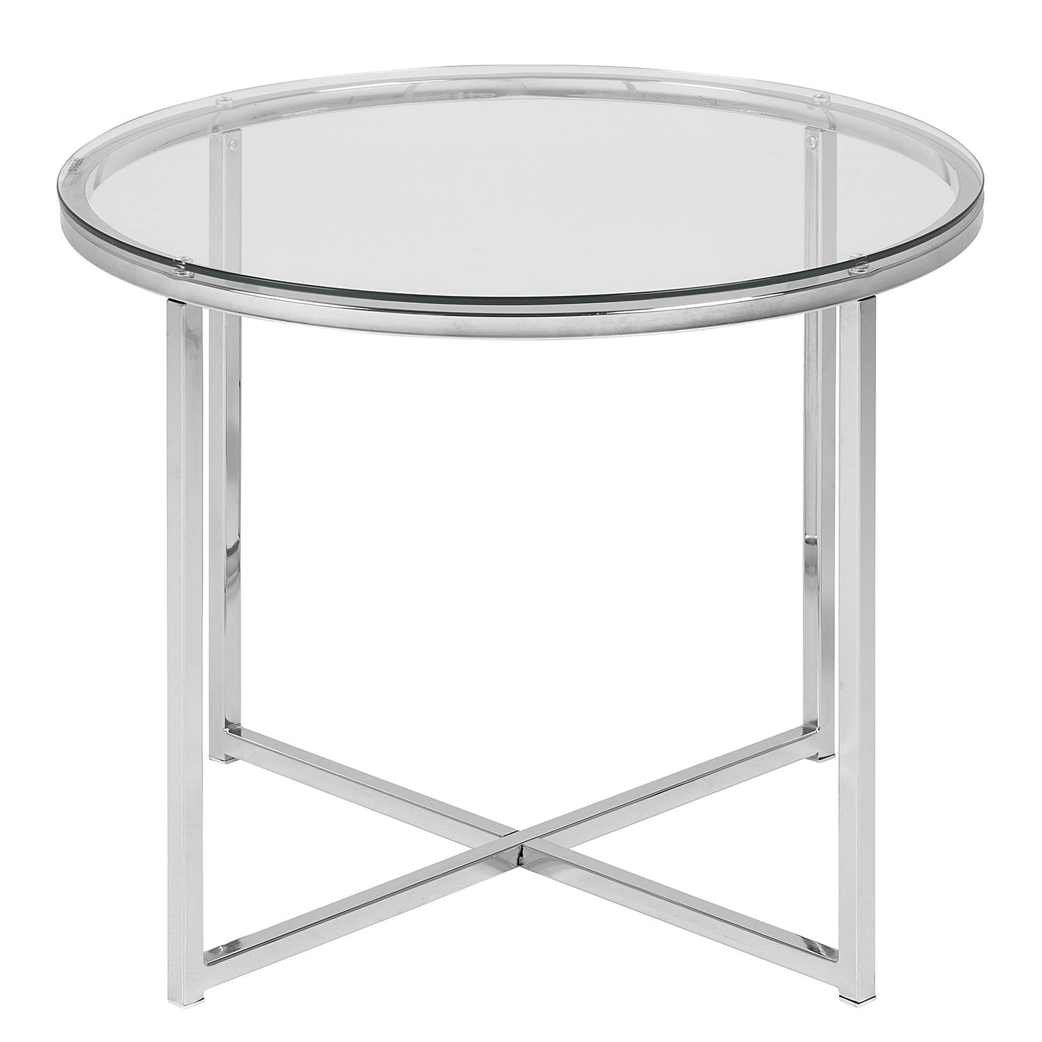 Beistelltisch Kilchis Glas / Metall Chrom