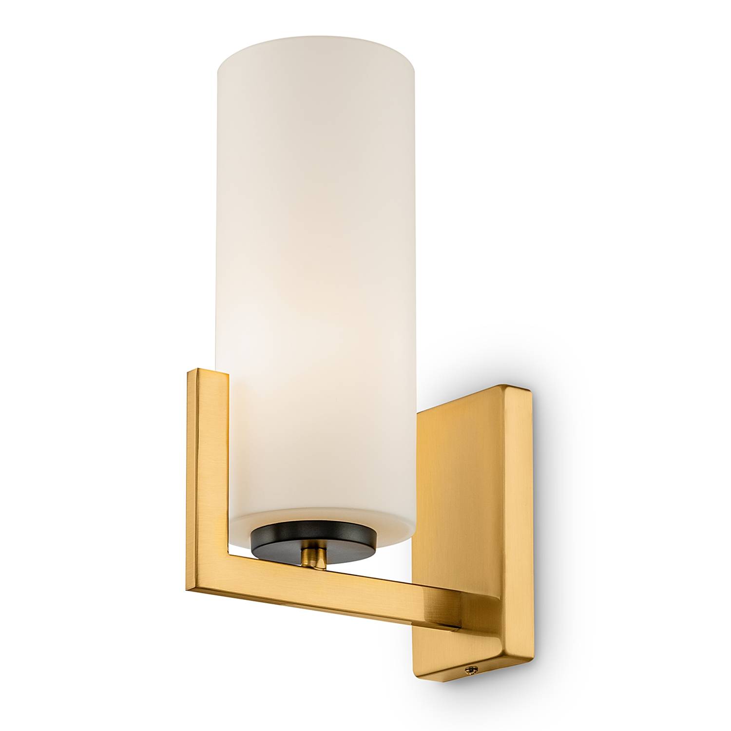 Fortano Wandleuchte Milchglas Metall 1-flammig