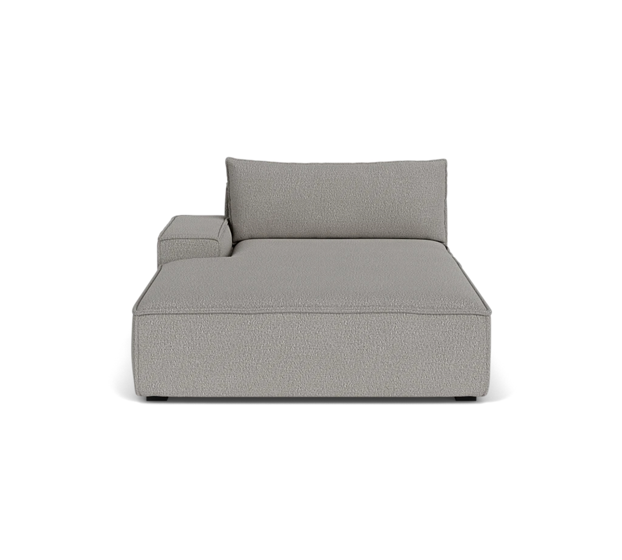 Daphne 1-seater chaise longue left Maya warm grey