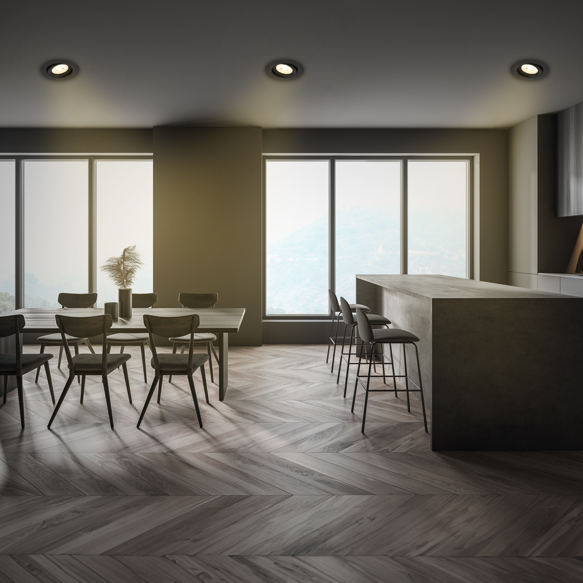 LED surface & recessed light Desi Type B Black