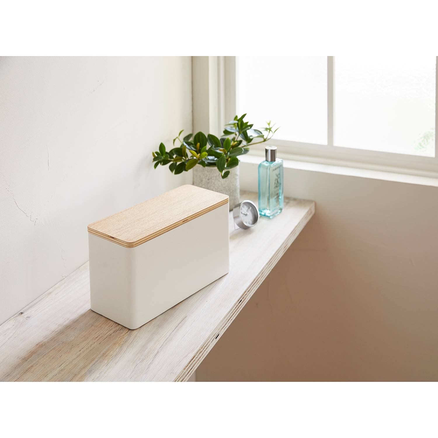 Rin Storage Box Steel Plywood Plate White