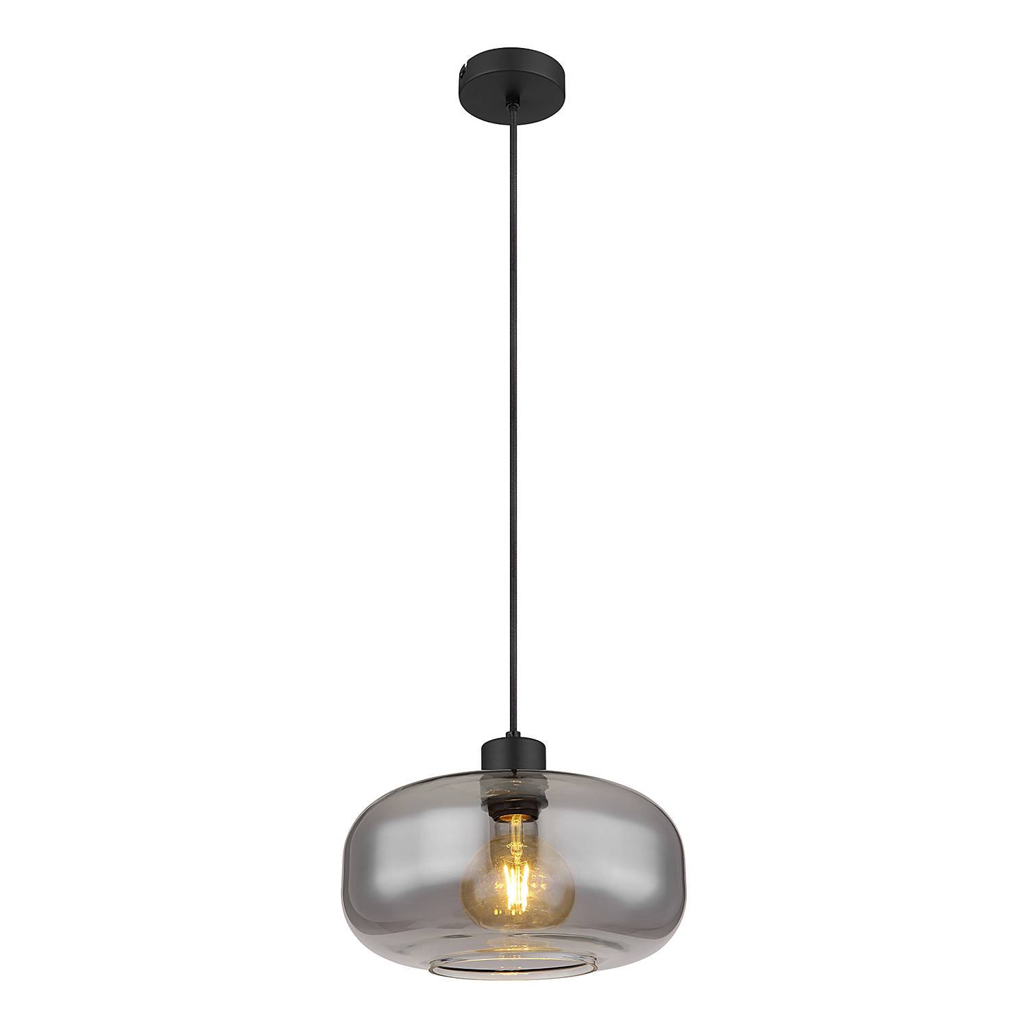 Pendant lamp Giuseppe Colored glass Iron Gray