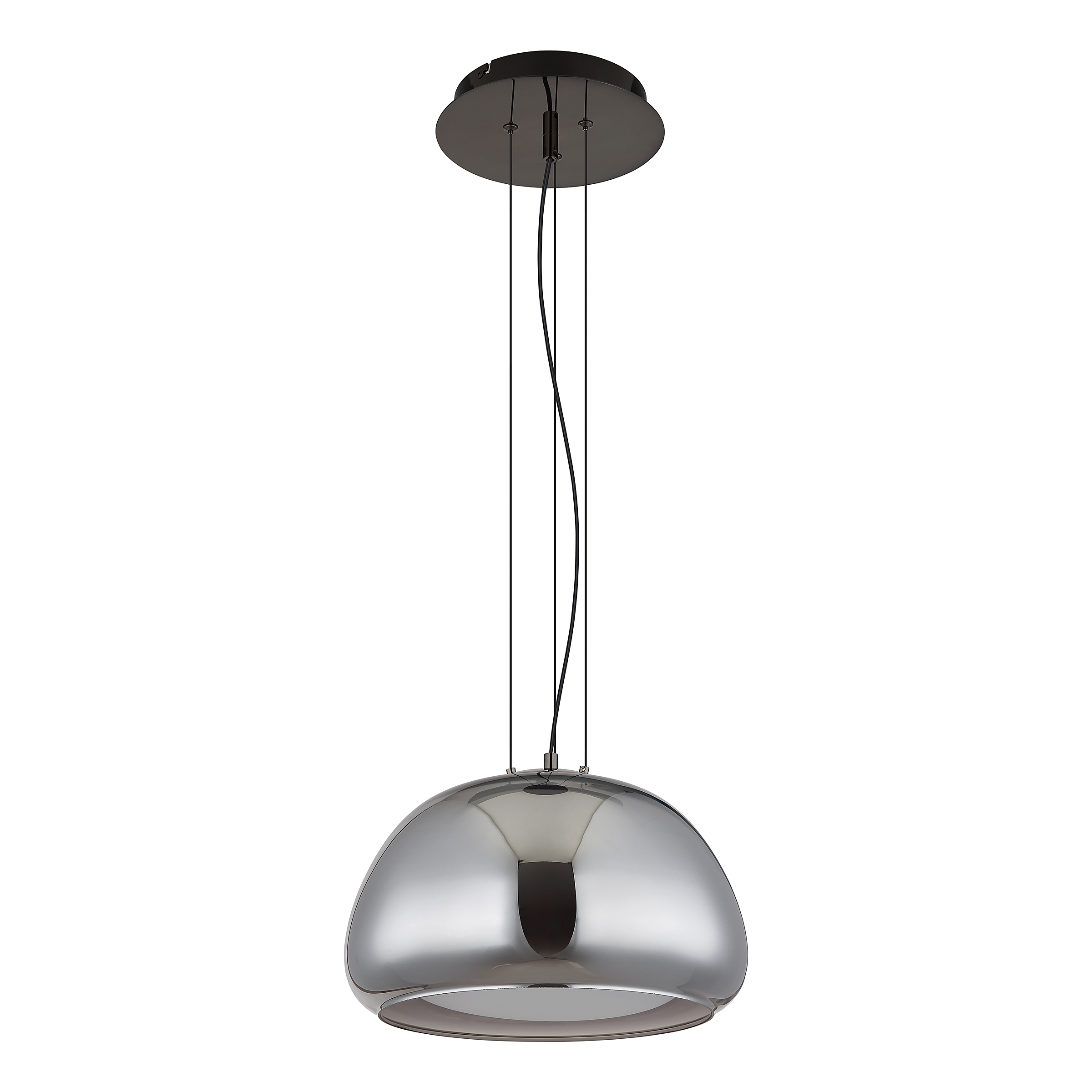 Avila LED-Pendelleuchte Rauchglas Eisen 1-flammig