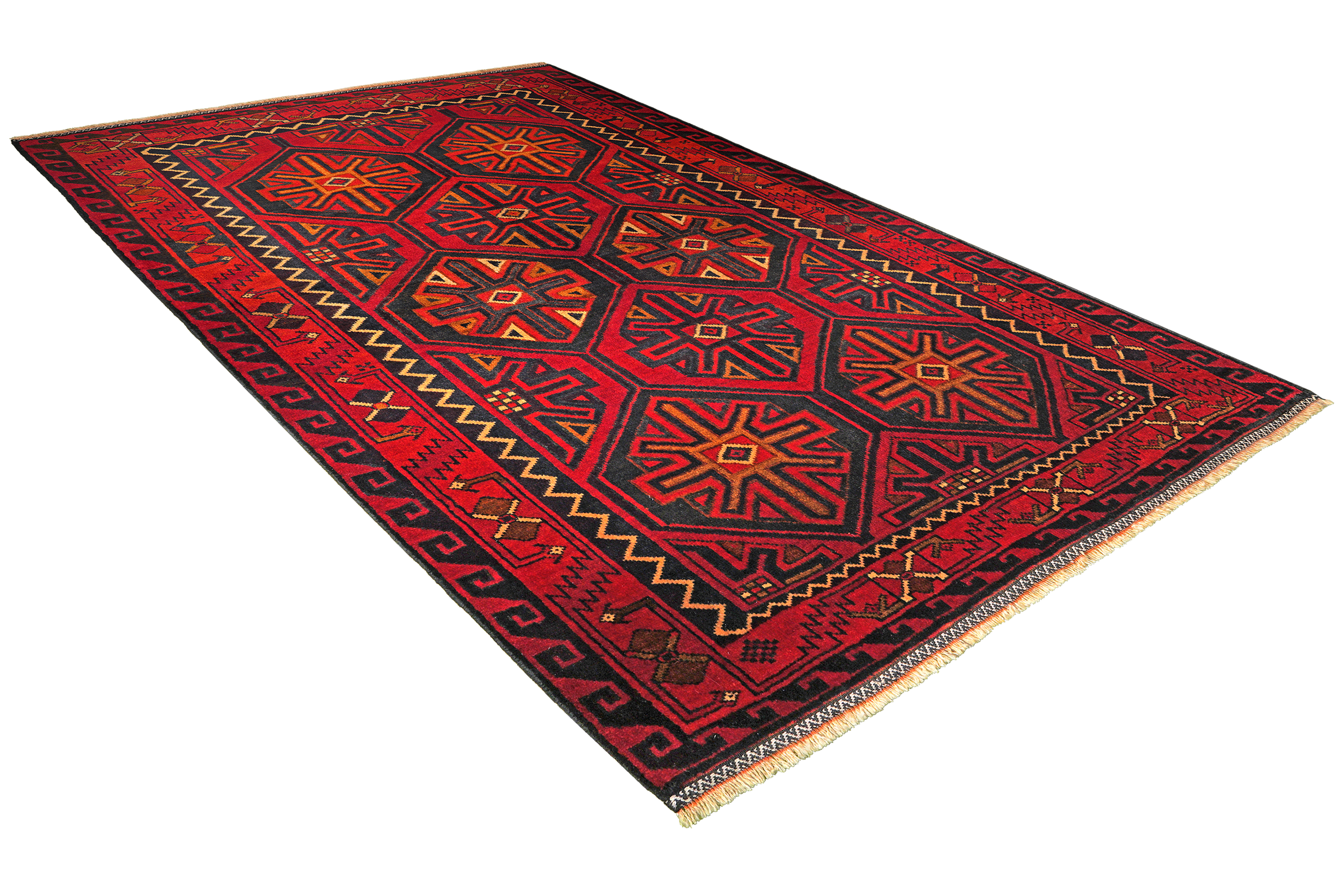 Lori Teppich Wolle Rot