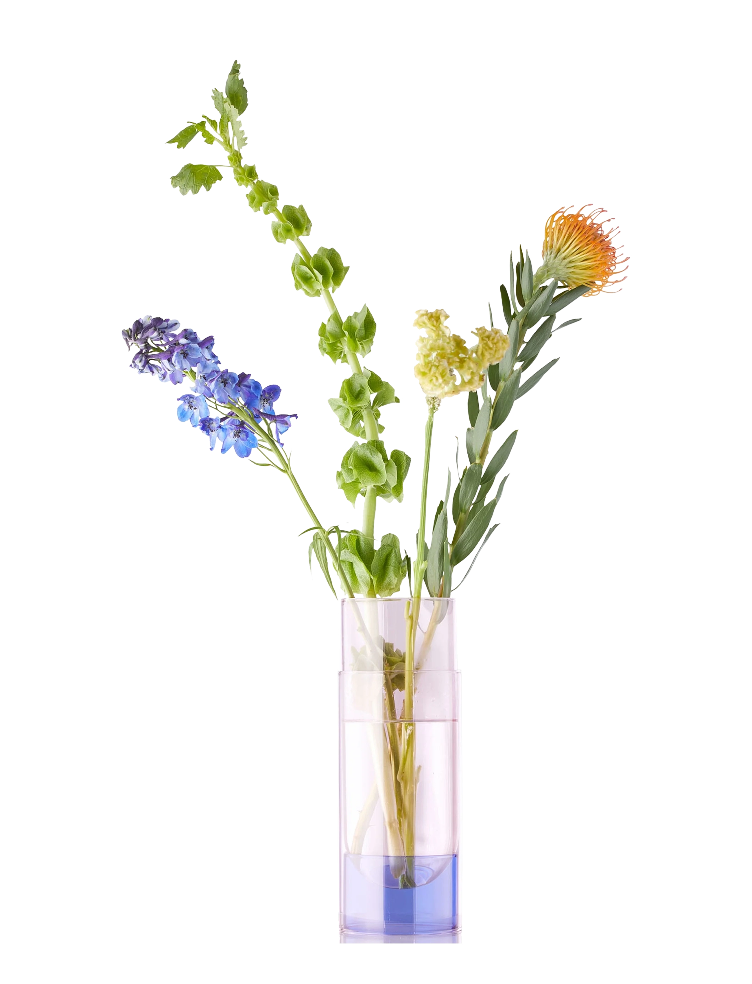 Bouquet Vaso Vetro Rosa