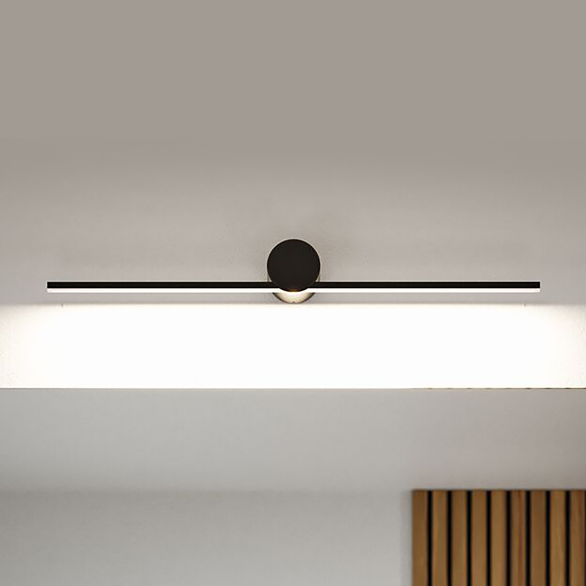 LED Wandleuchte Sava Aluminium Schwarz