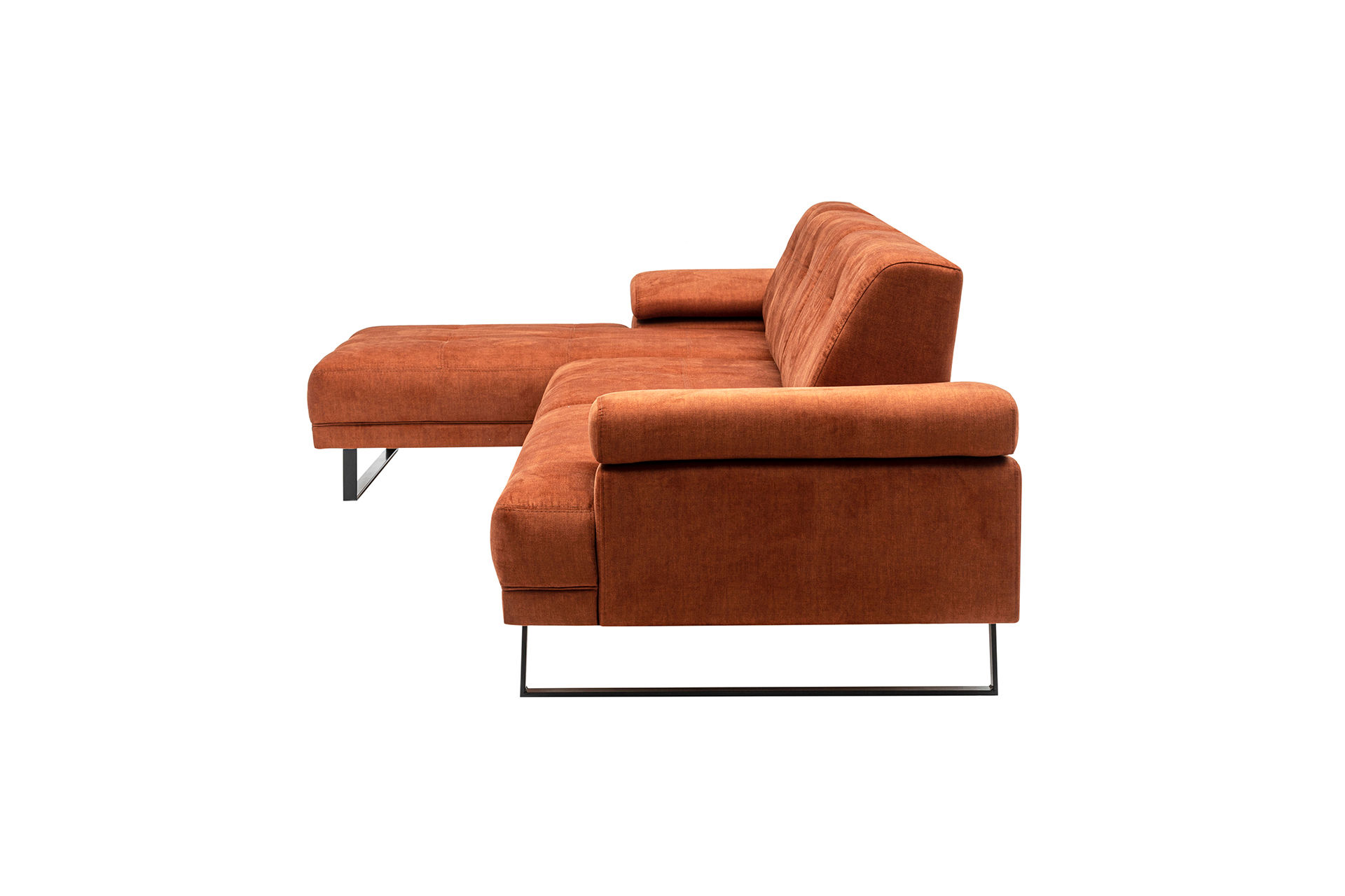 Modernes Sofa Récamiere Links Groß Orange