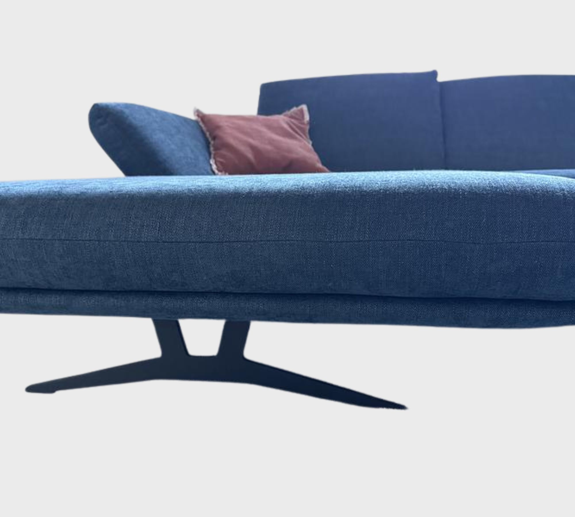 Sofa 3-Sitzer Récamiere Links Blau