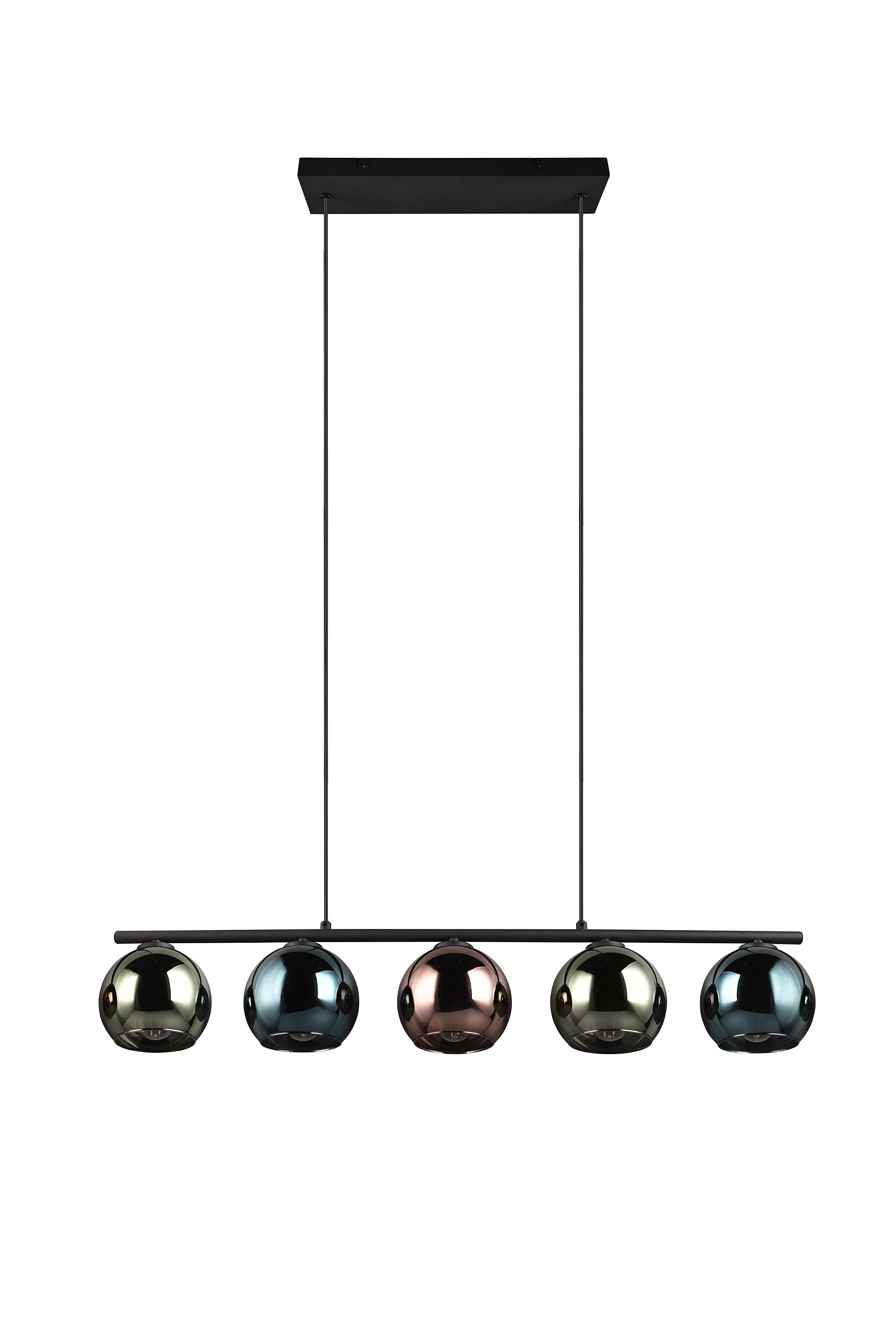 Pendelleuchte Sheldon Rauchglas Mehrfarbig
